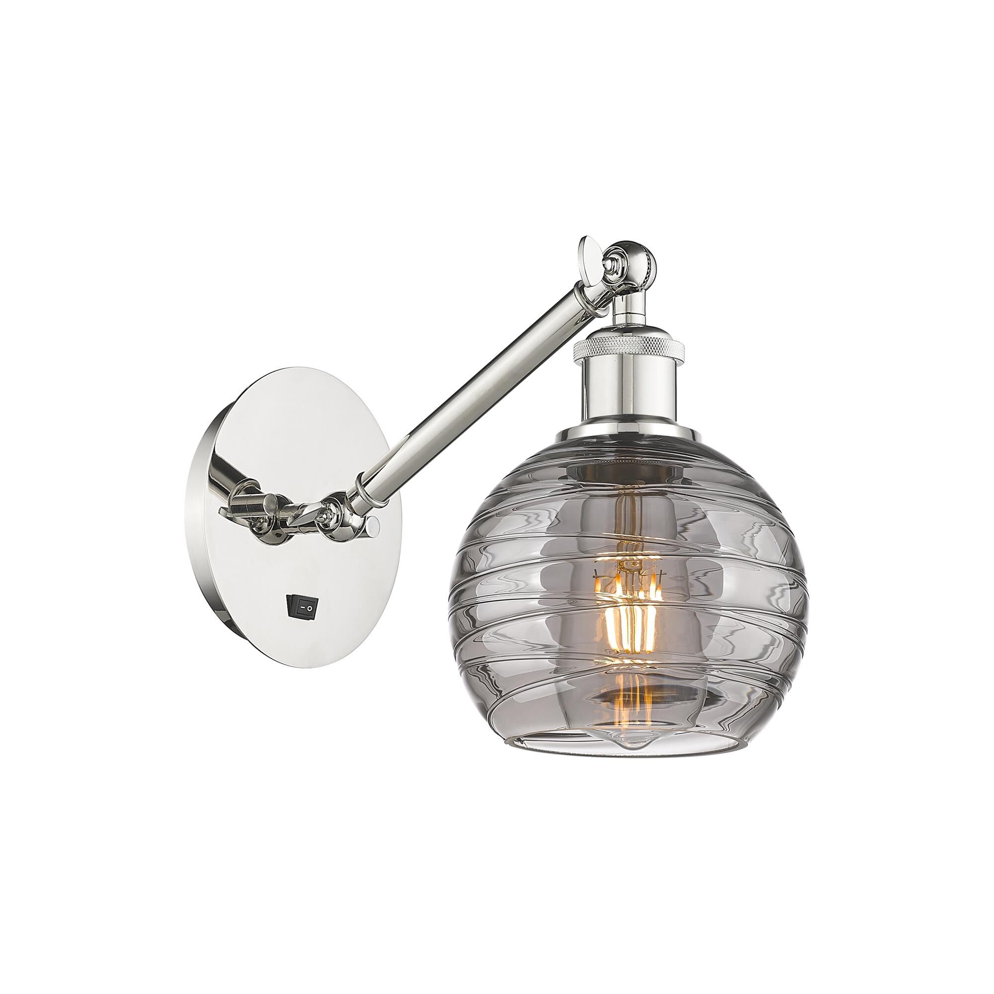 Bruno Marashlian Athens Deco Swirl 6 Inch Wall Swing Lamp by Innovations Lighting