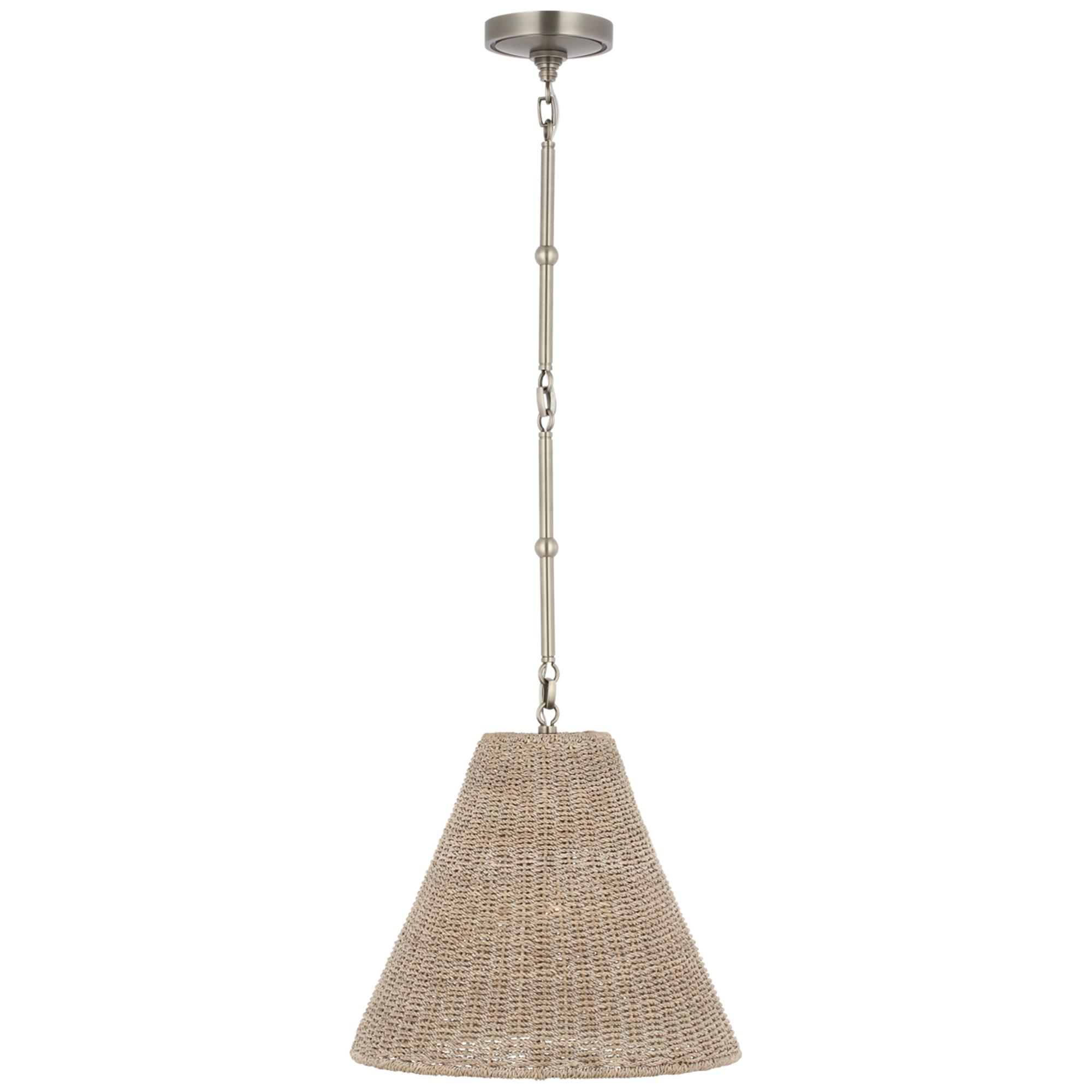 Shown in Antique Nickel finish and Ash shade