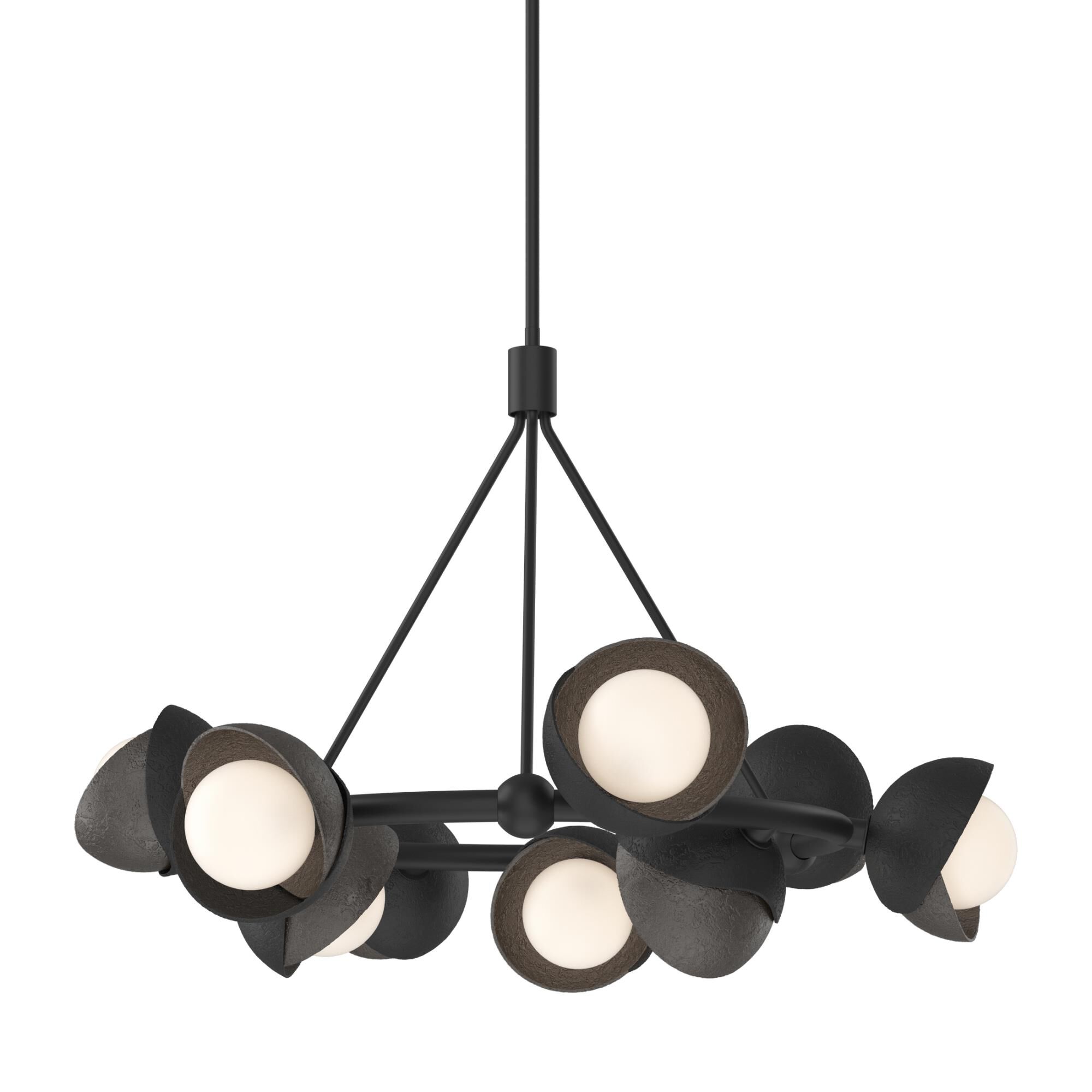 Shown in Black finish and Opal glass and Opal Glass shade