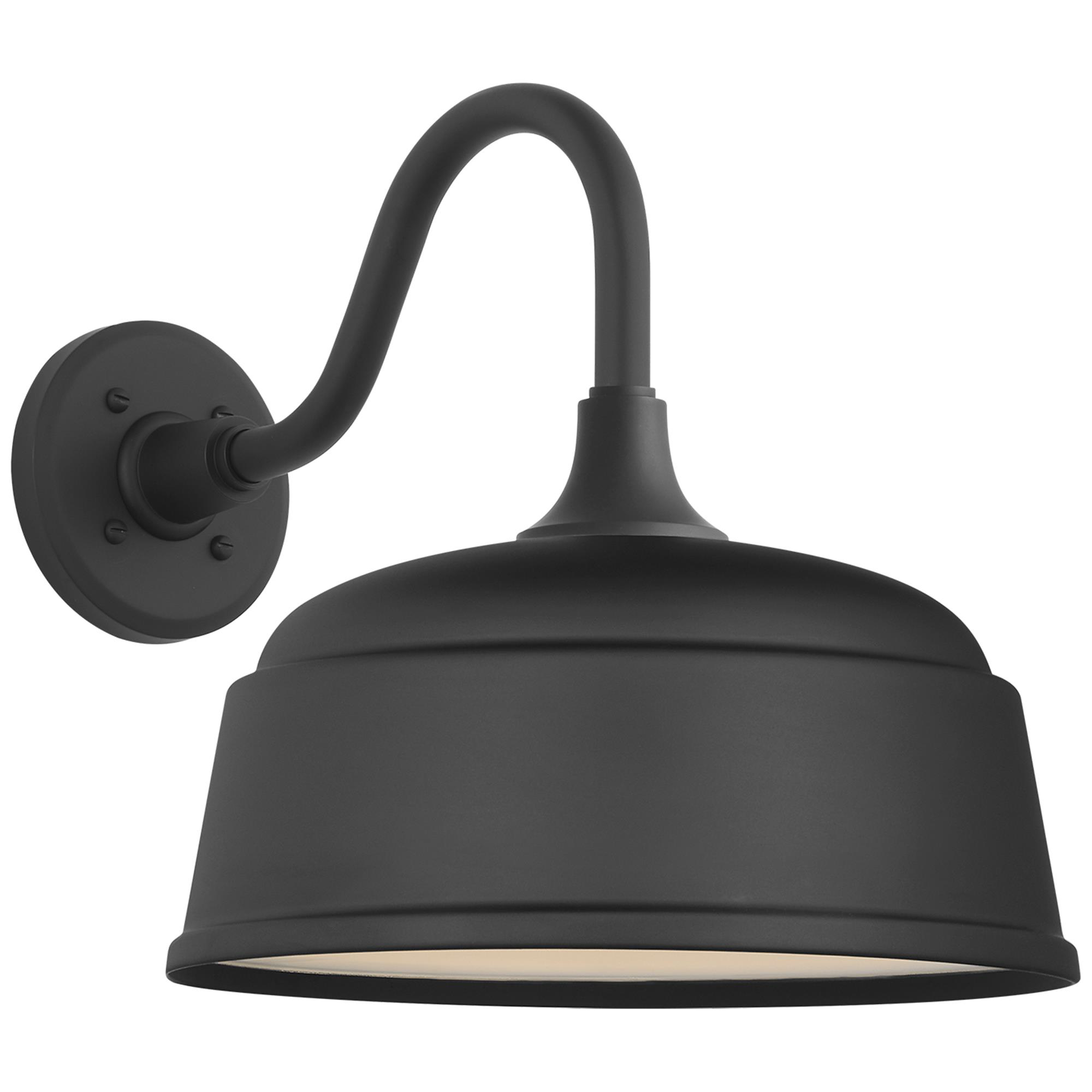 Shown in Matte Black finish and Matte Black Rockhouse shade