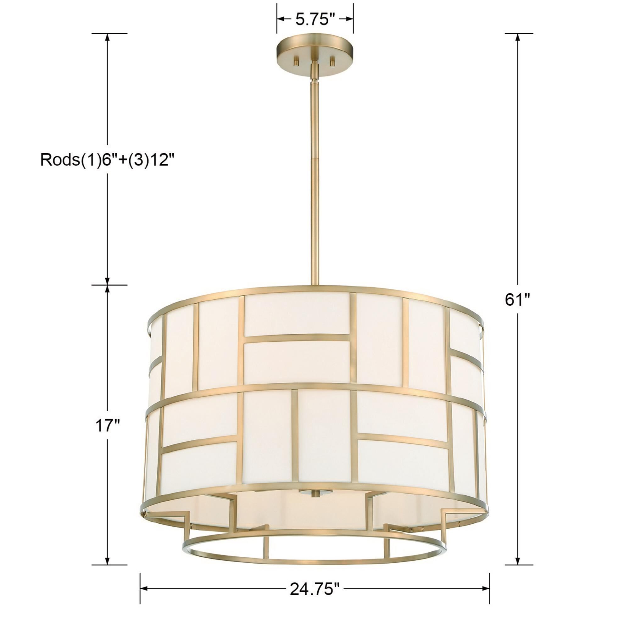 Shown in Vibrant Gold finish and Silk glass and White shade