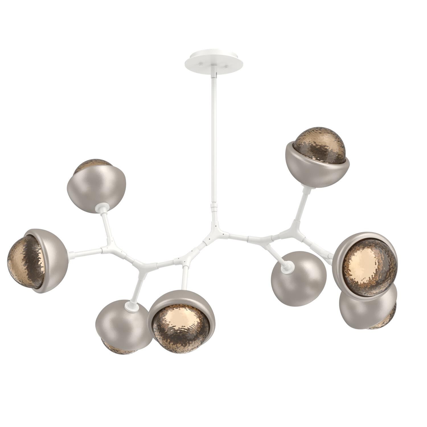Shown in Salt White finish and Bronze glass and Beige Silver accent