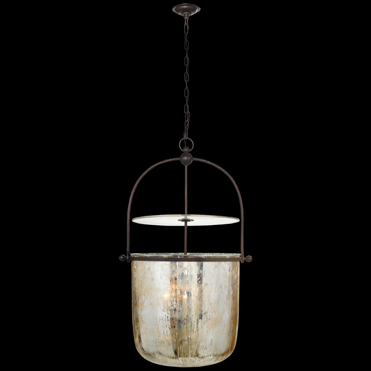 Shown in Aged Iron finish and Mercury glass