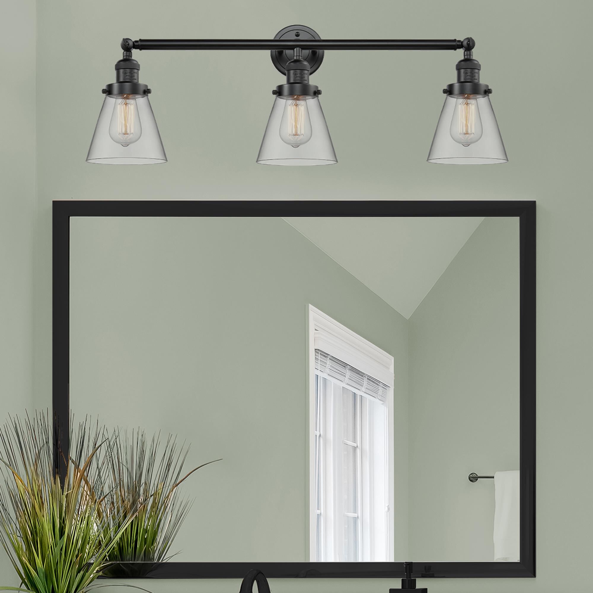 Shown in Oil Rubbed Bronze finish and Clear glass