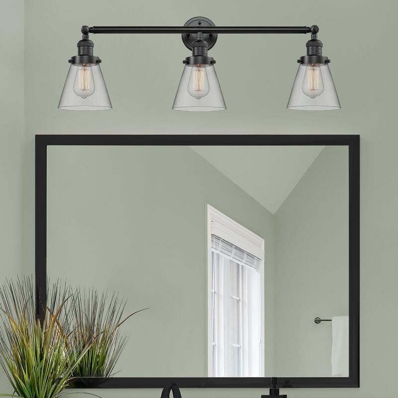 Bruno Marashlian Small Cone 30 Inch 3 Light Bath Vanity Light by Innovations Lighting
