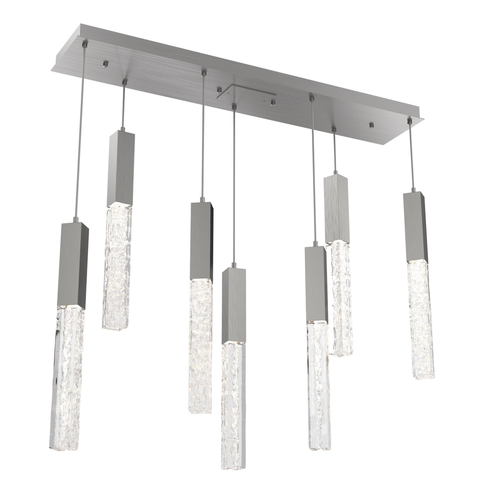 Shown in Classic Silver finish and Clear Cast glass