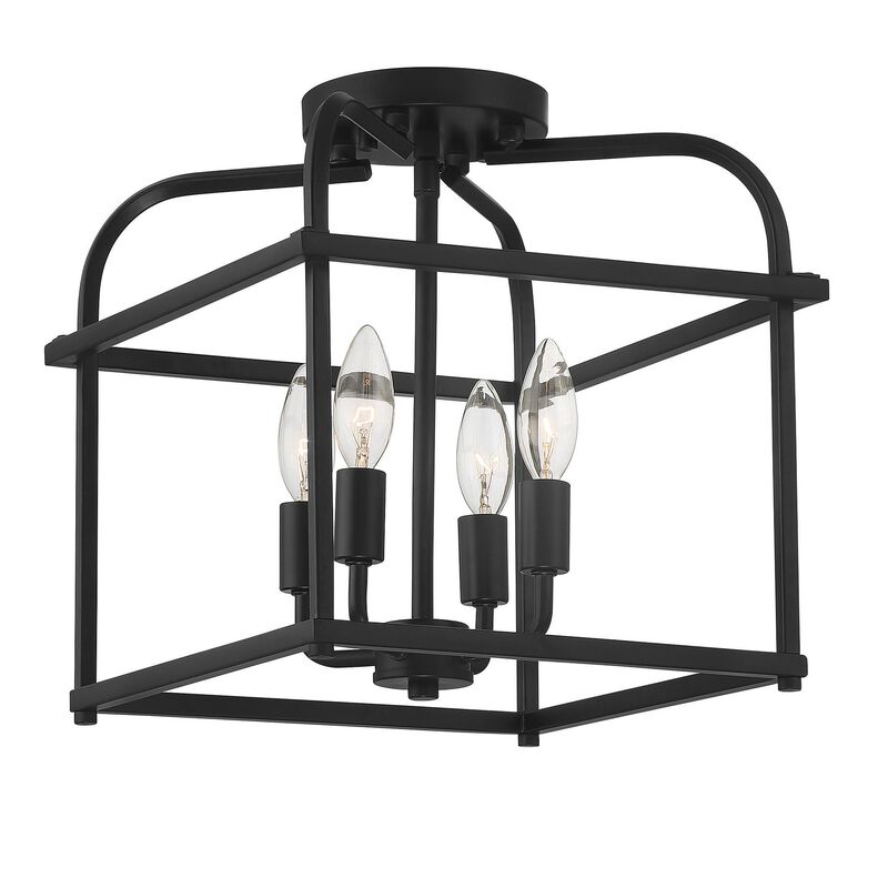 12 Inch 4 Light LED Semi Flush Mount by Meridian Lighting