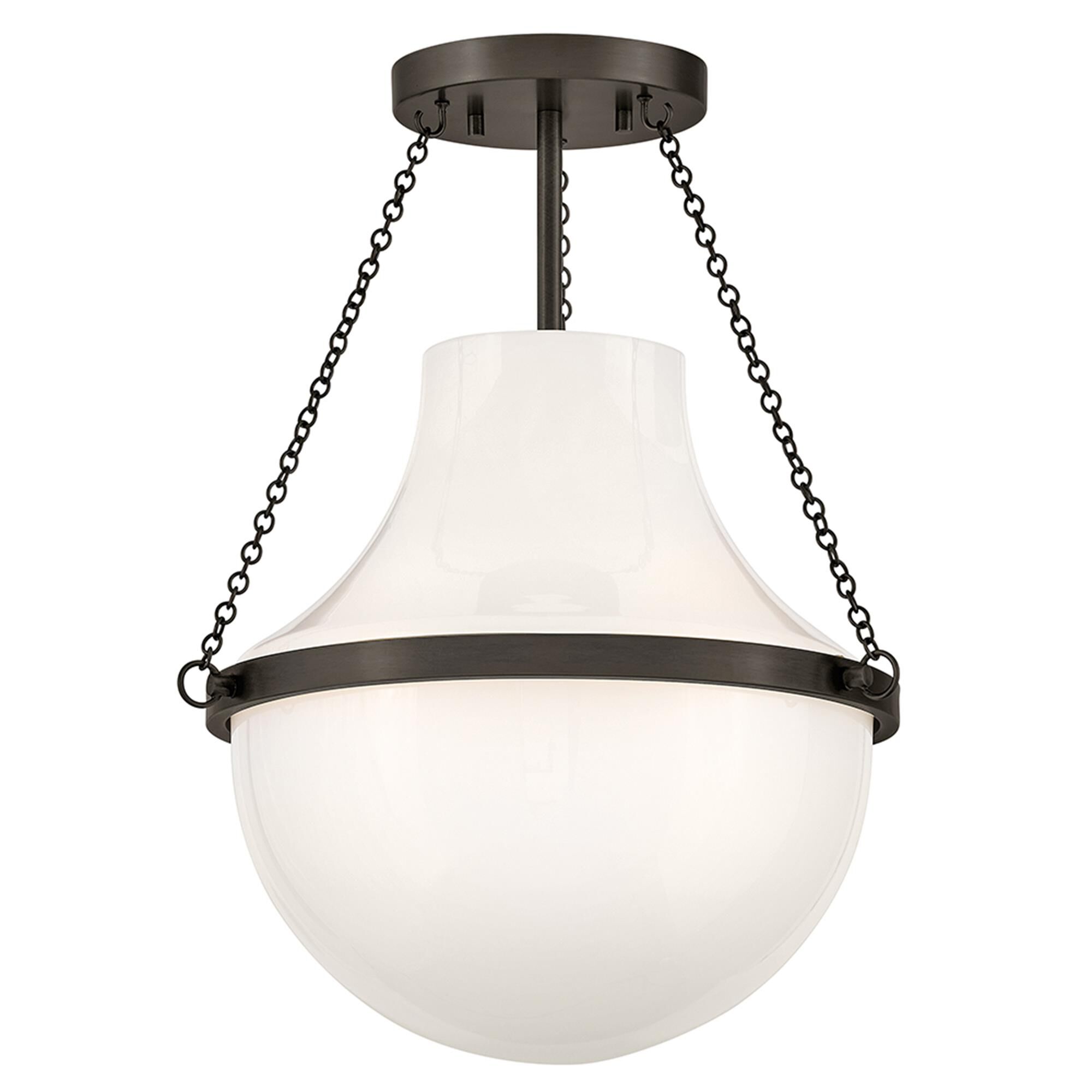 Shown in Black Oxide finish and Cased Opal glass