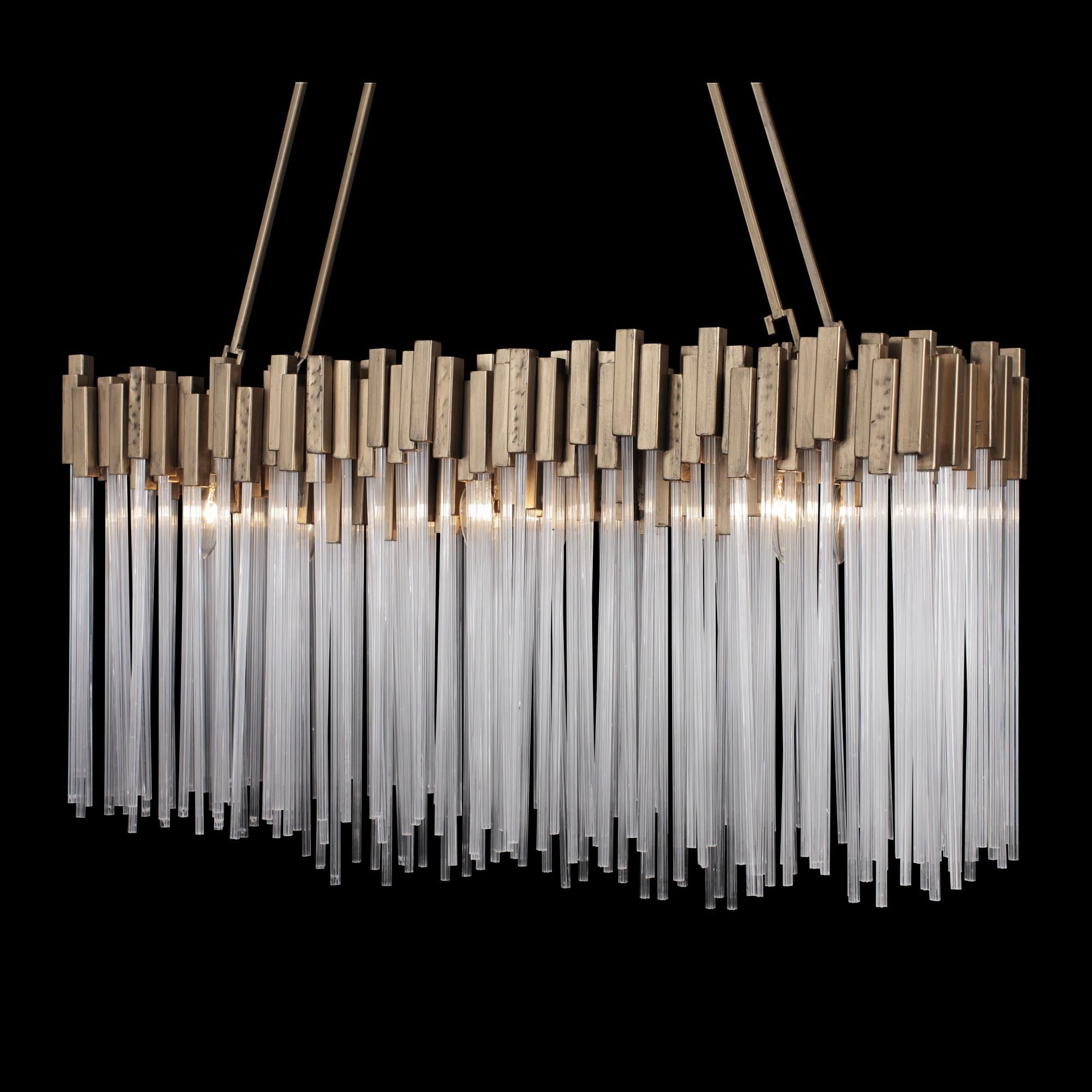 Shown in Havana Gold finish and Clear Fluted glass