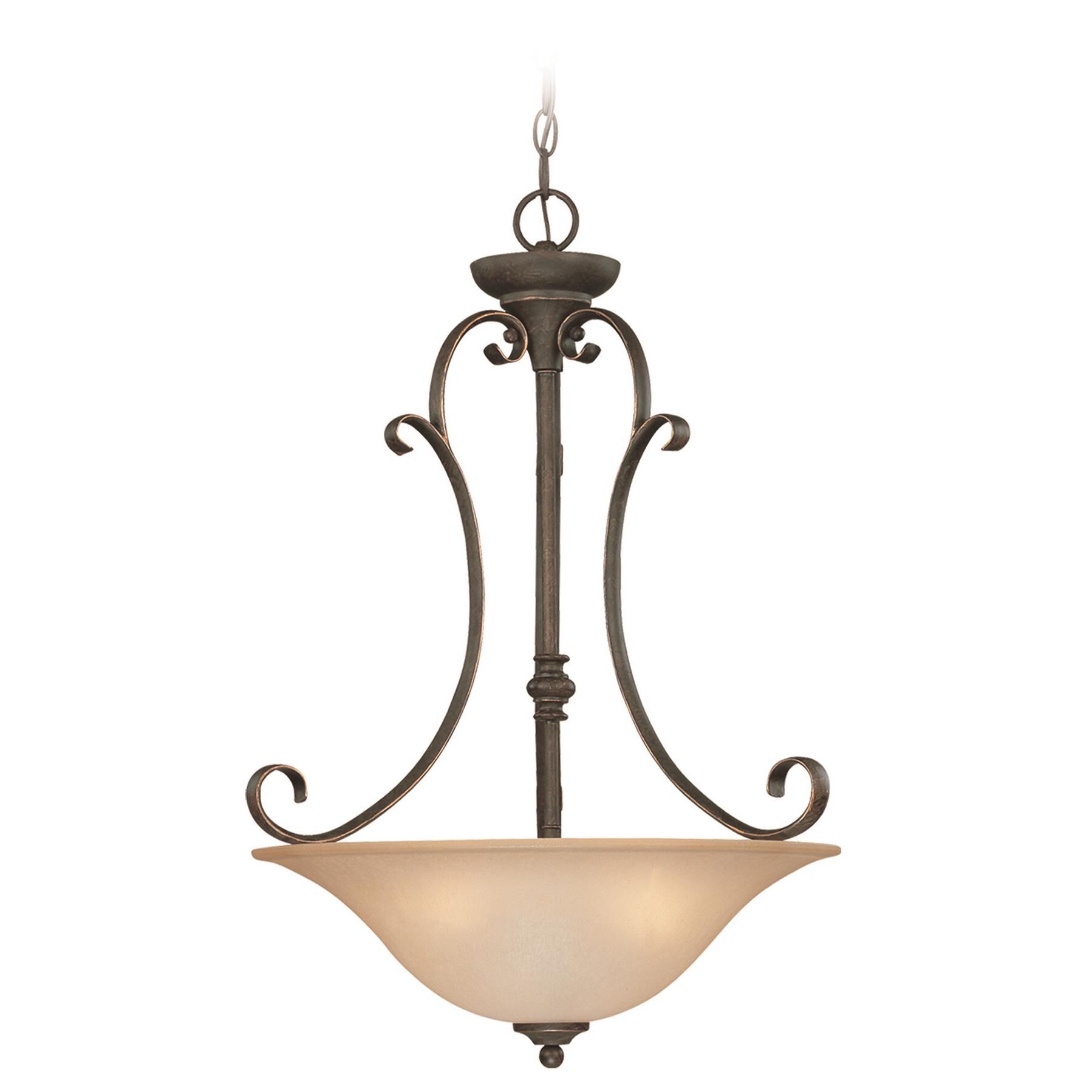 Shown in Mocha Bronze finish and Yes glass and Yes shade