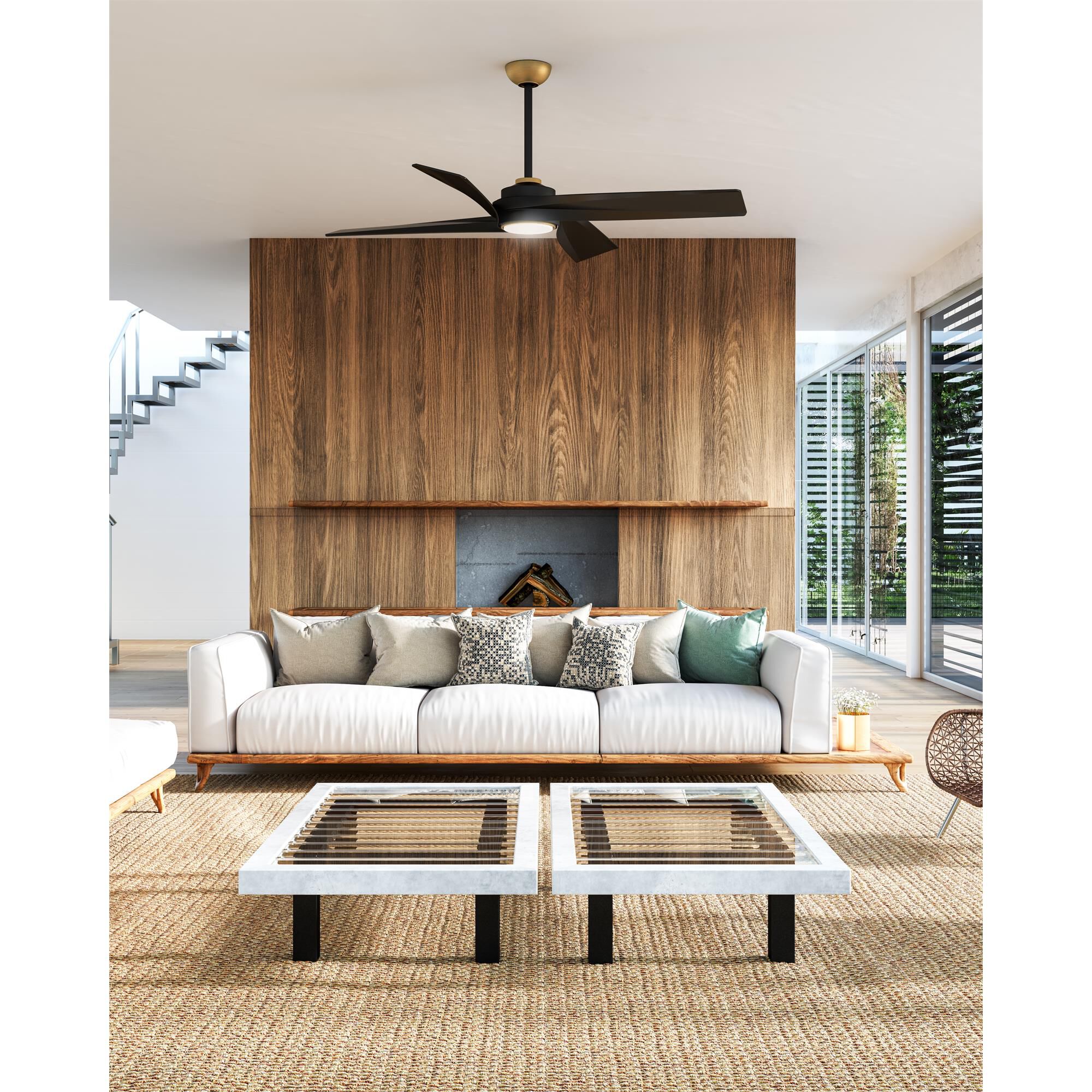 Horizon 56 Inch Ceiling Fan with Light Kit,
