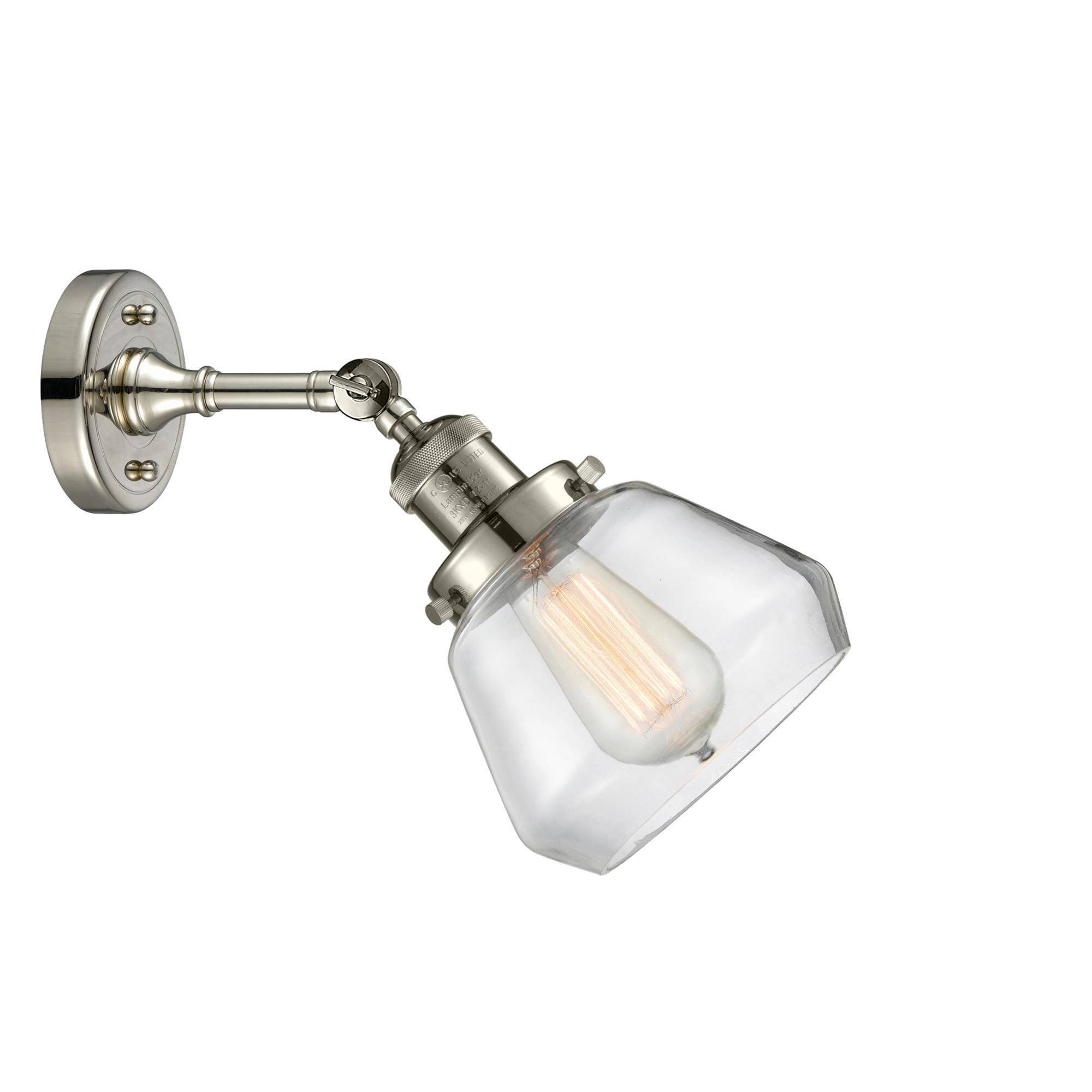 Shown in Polished Nickel finish and Clear glass and None accent