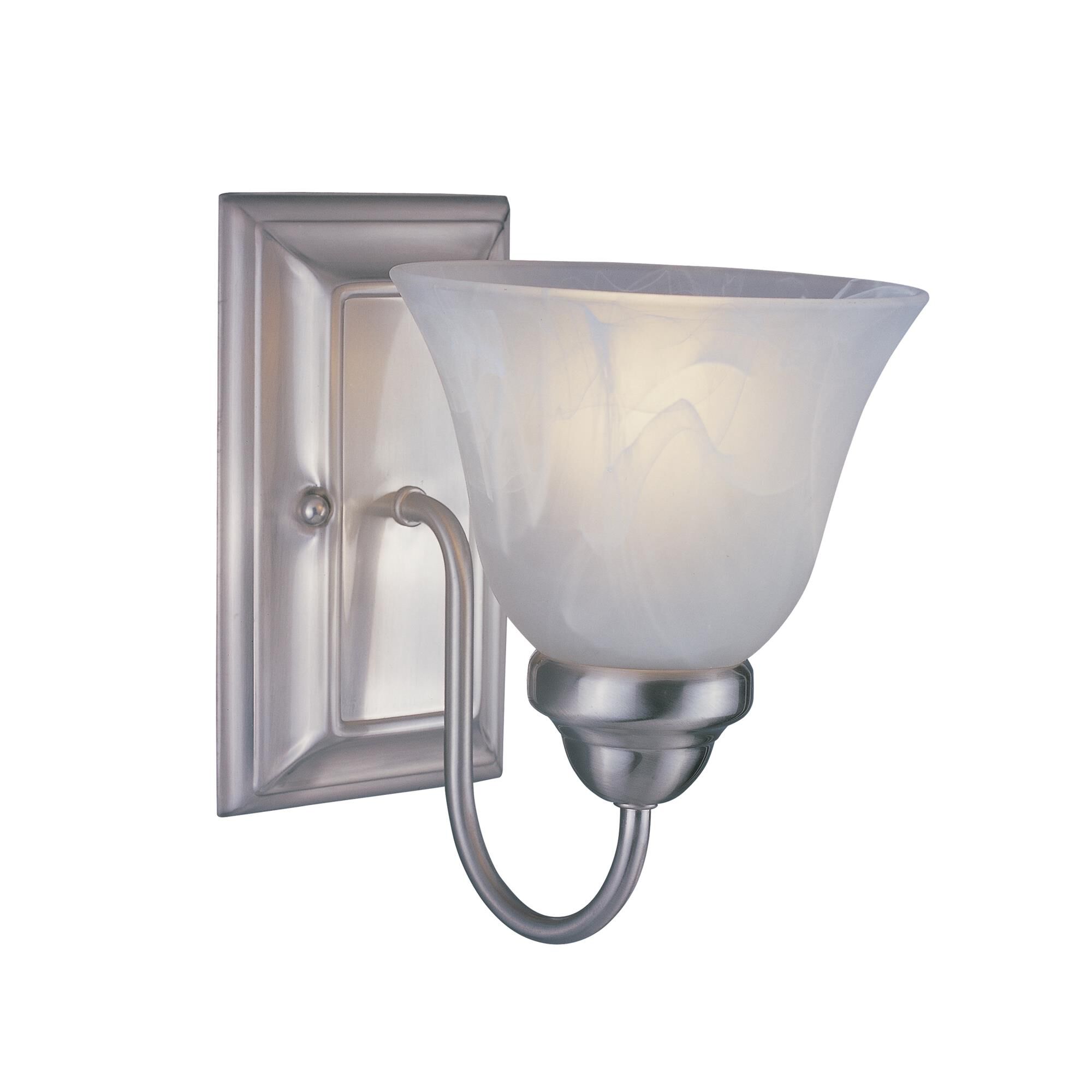 Shown in Brushed Nickel finish and Glass shade