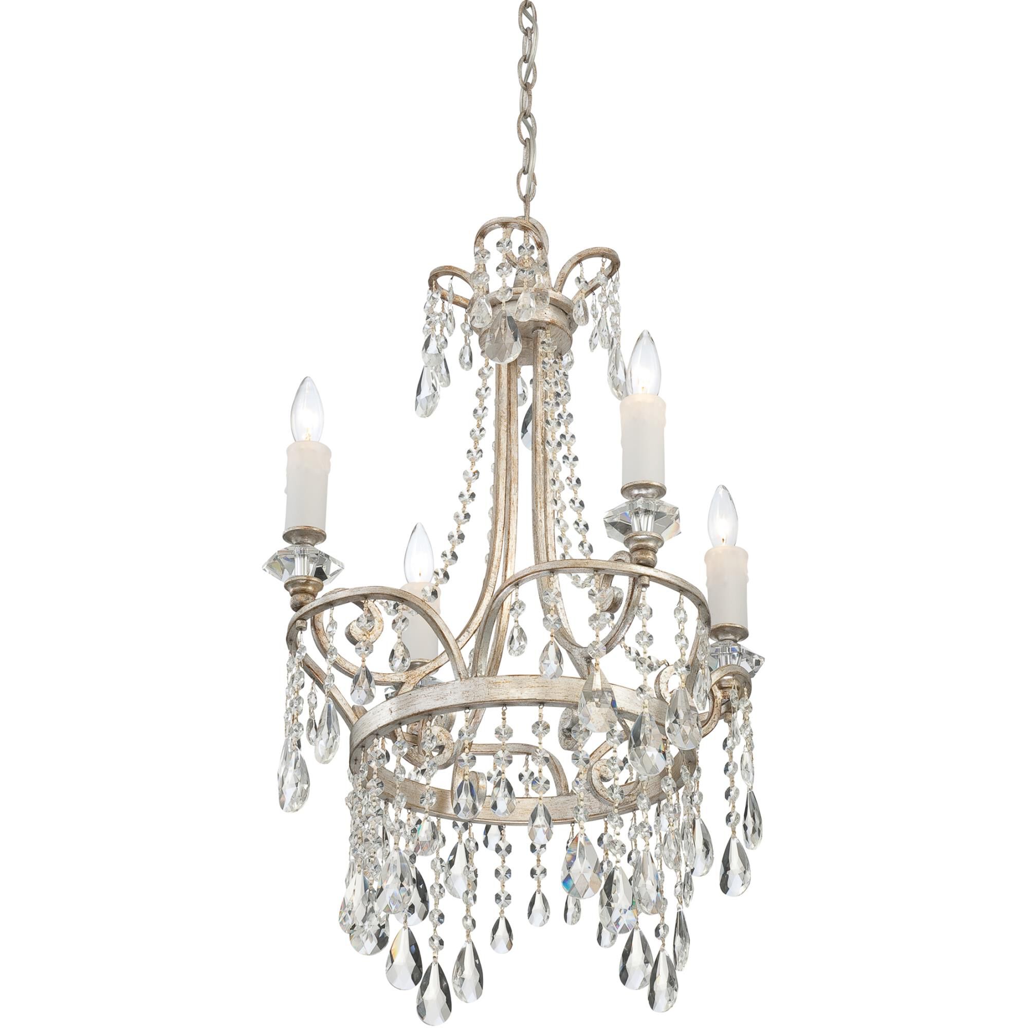 Tricia 21 Inch 4 Light Mini Chandelier by Quoizel
