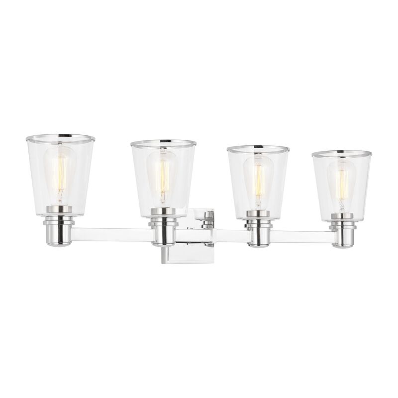 Chapman & Myers Alessa 31 Inch 4 Light Bath Vanity Light by Visual Comfort Studio
