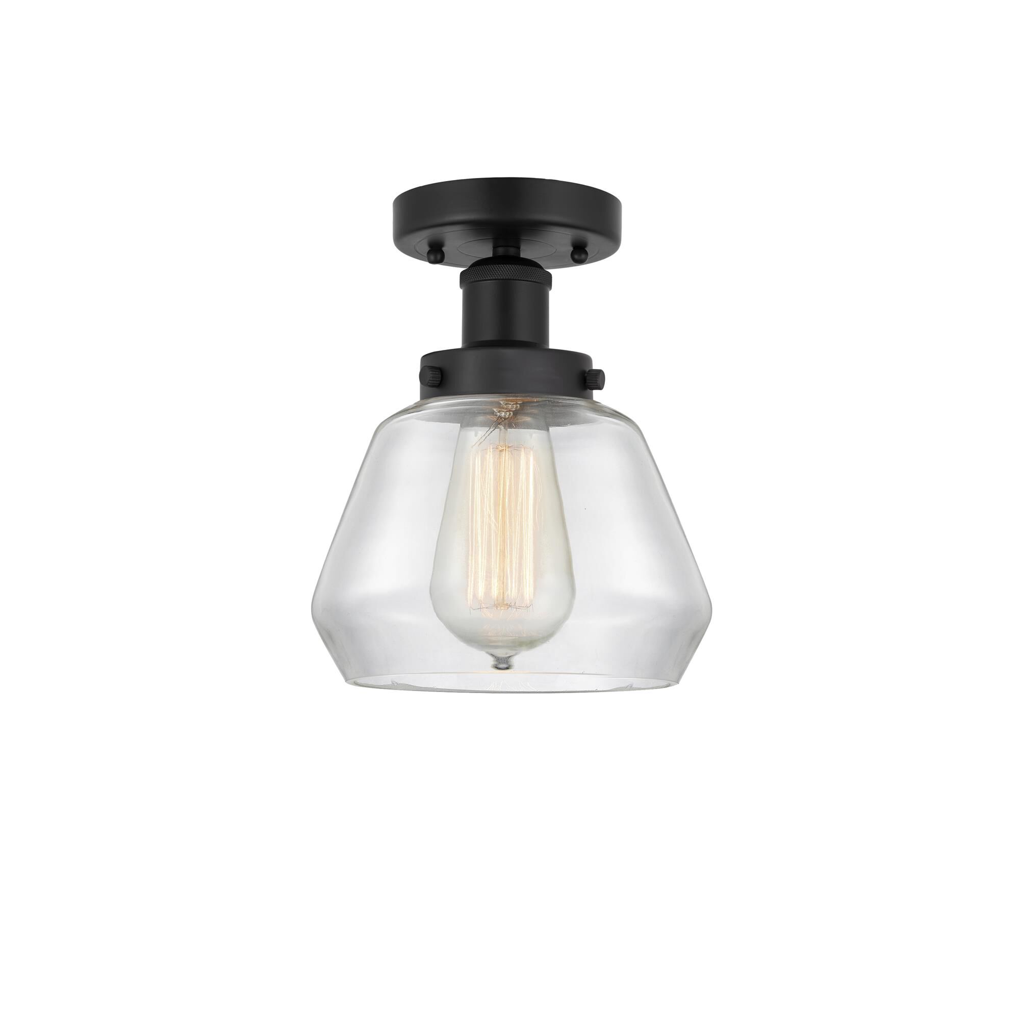 Shown in Matte Black, Clear finish and Clear glass and Clear Glass shade