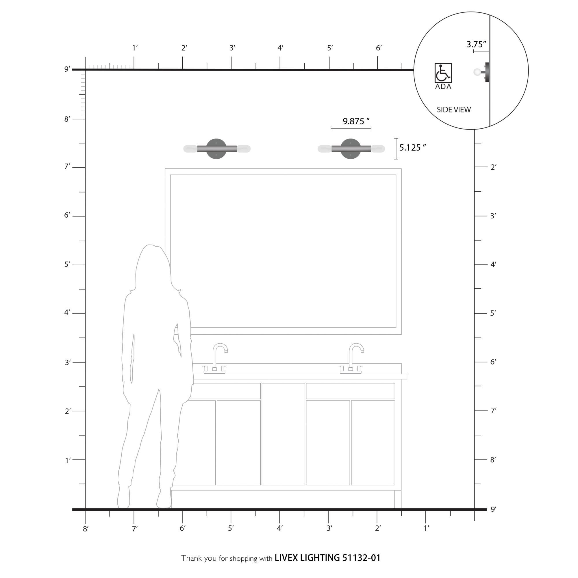 Copenhagen 9 Inch Wall Sconce by Livex Lighting