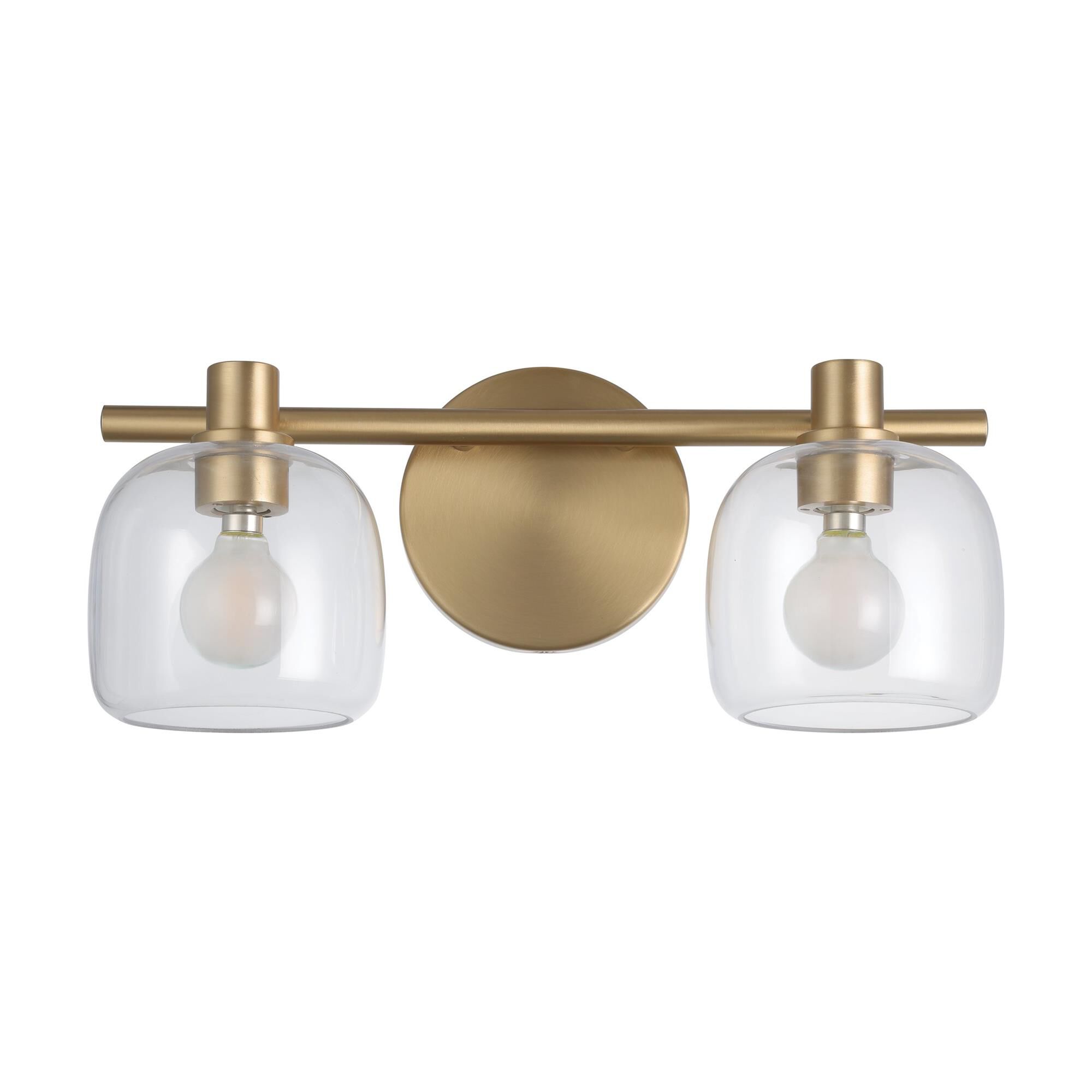 Shown in Champagne Gold finish and Clear glass