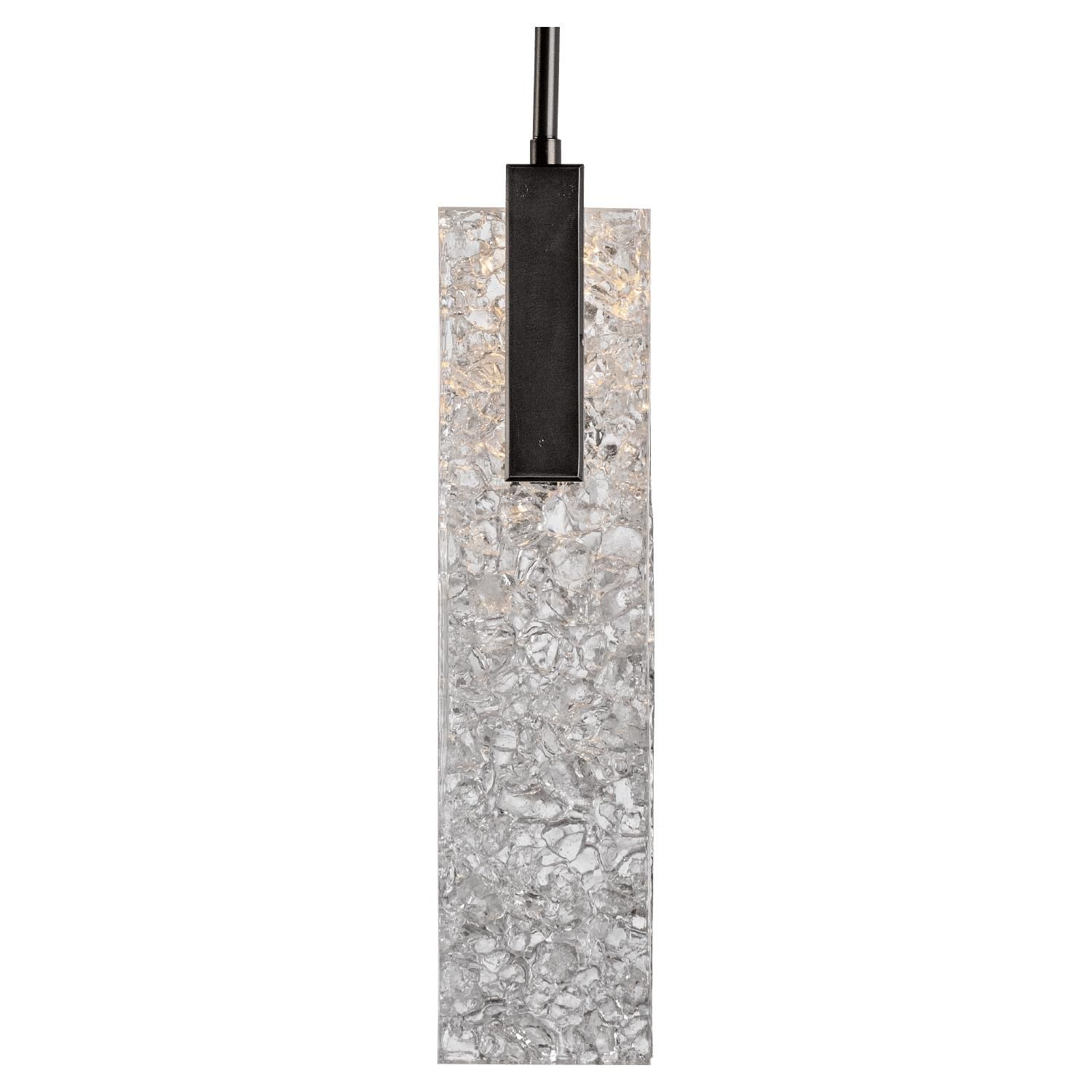 Shown in Gunmetal finish and Clear Textured Cast glass