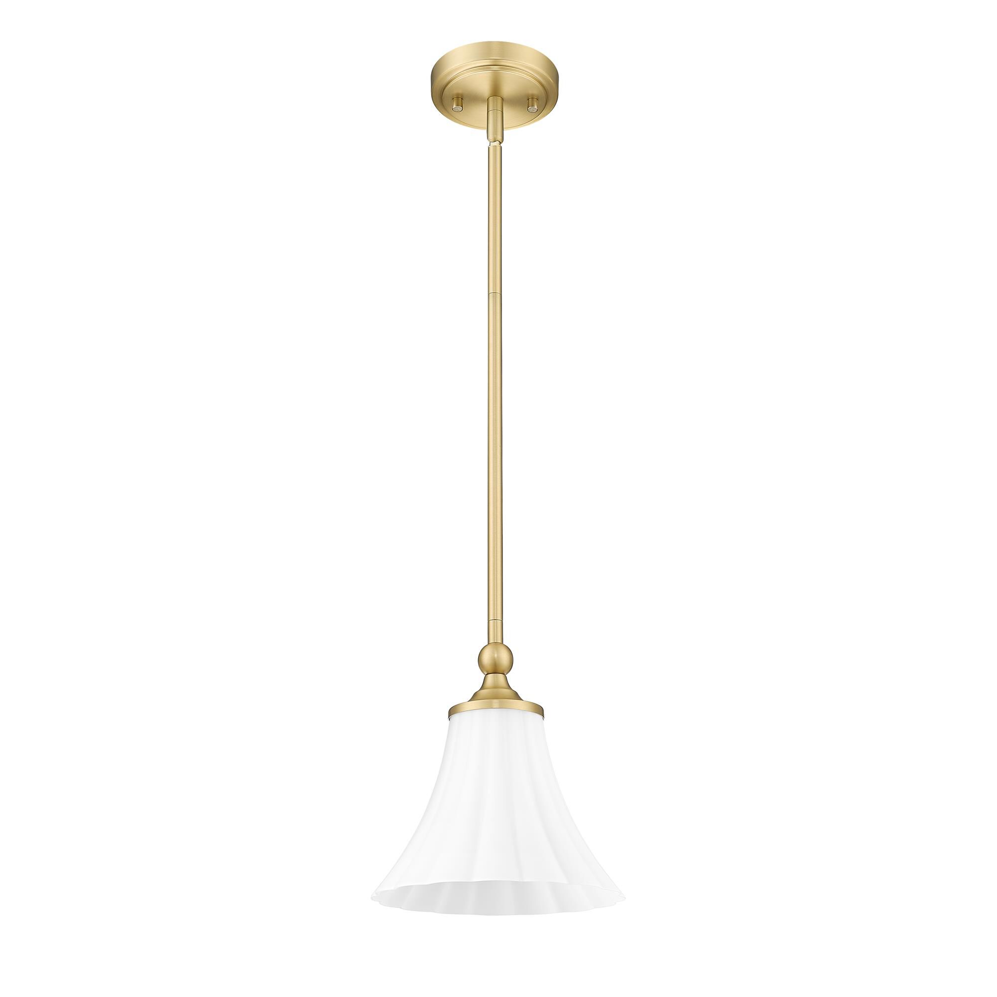 Shown in Modern Gold finish and Opal Etched glass