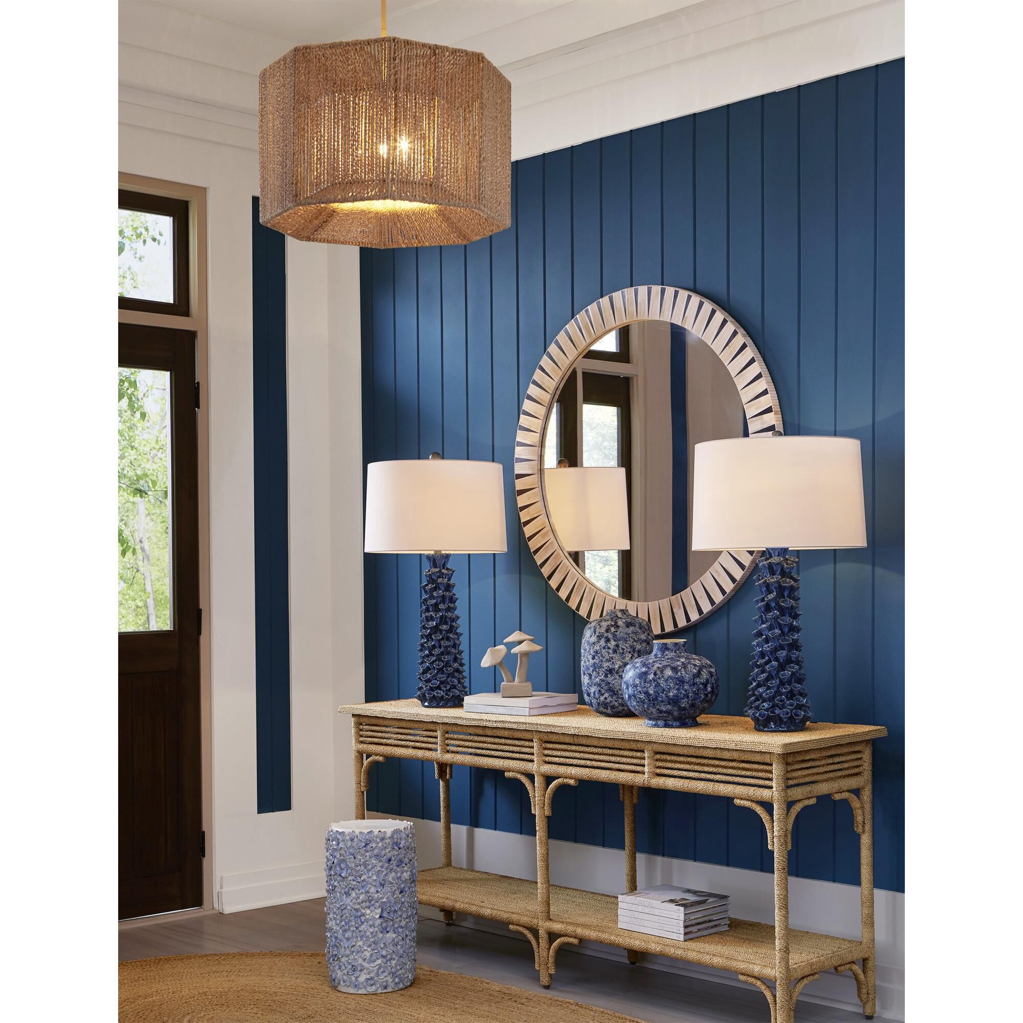 Arvi Round Mirror Decorative Mirrors by Currey and Company