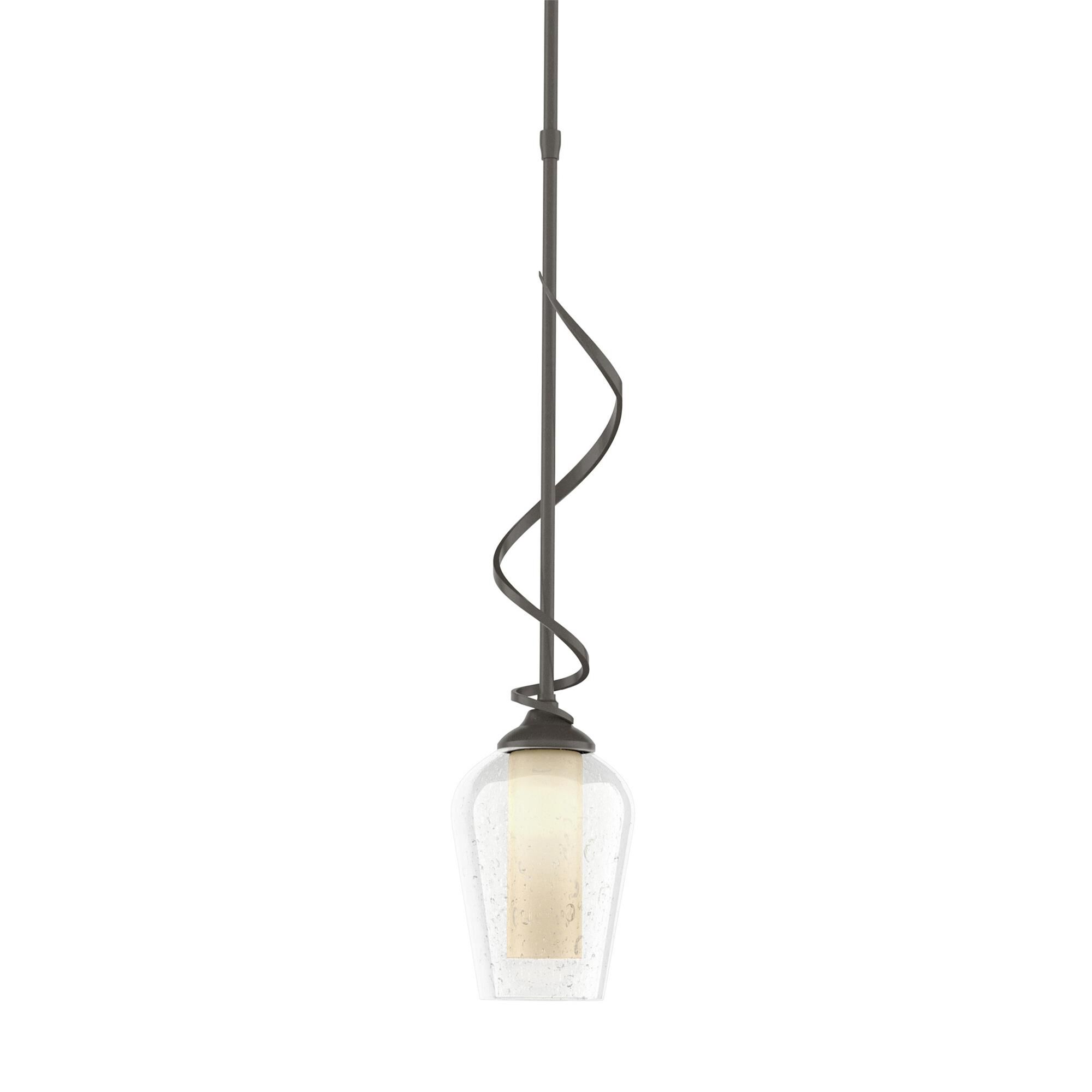 Shown in Dark Smoke finish and Opal and Seeded glass