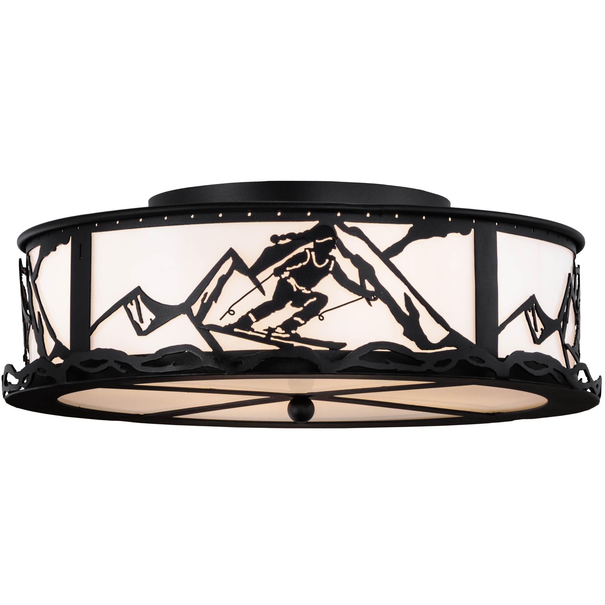 Skier 22 Inch 4 Light Flush Mount by Meyda Lighting