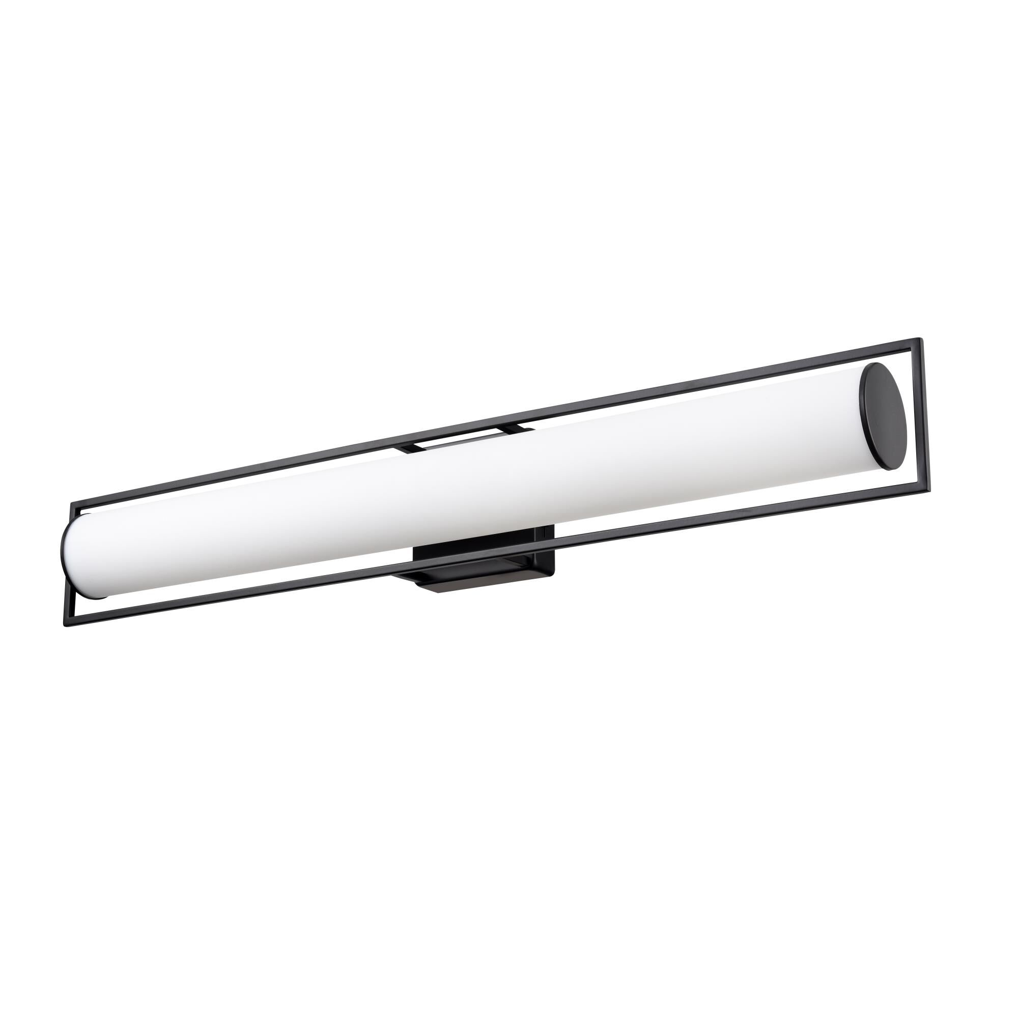 Shown in Matte Black finish and White glass