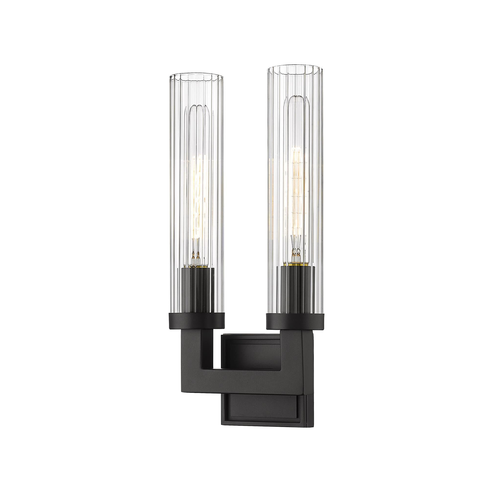 Shown in Bronze finish and Glass shade