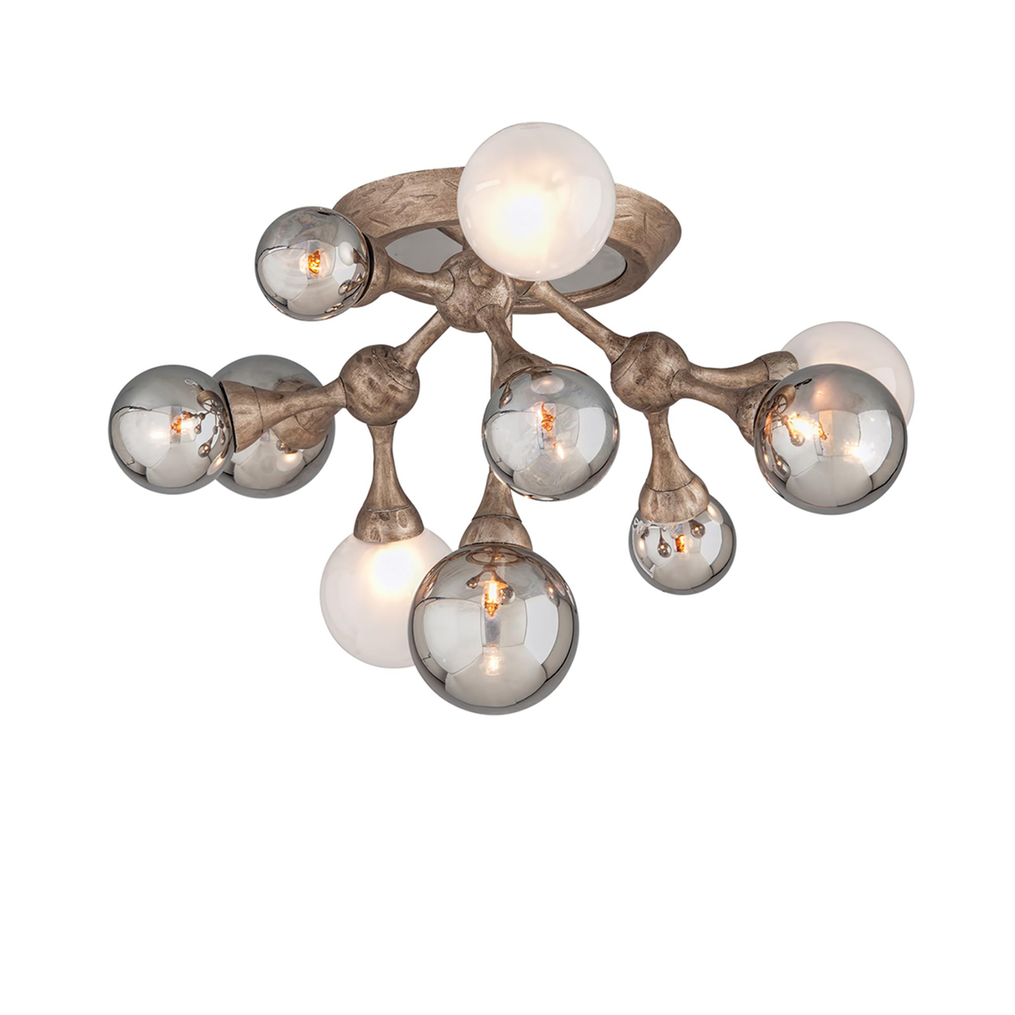 Shown in Vienna Bronze finish and Smoked And Frosted White glass