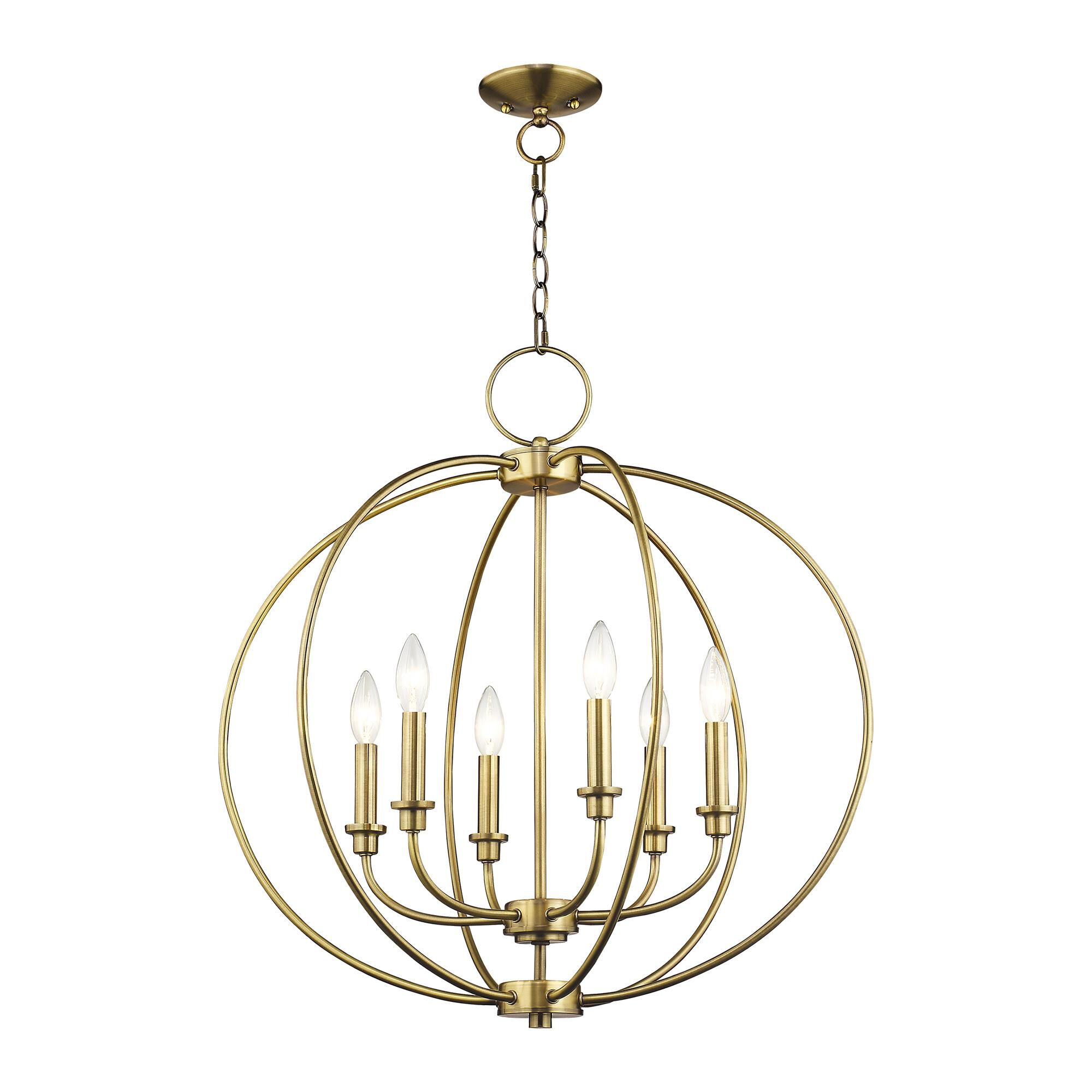 Milania 25 Inch 6 Light Chandelier by Livex Lighting