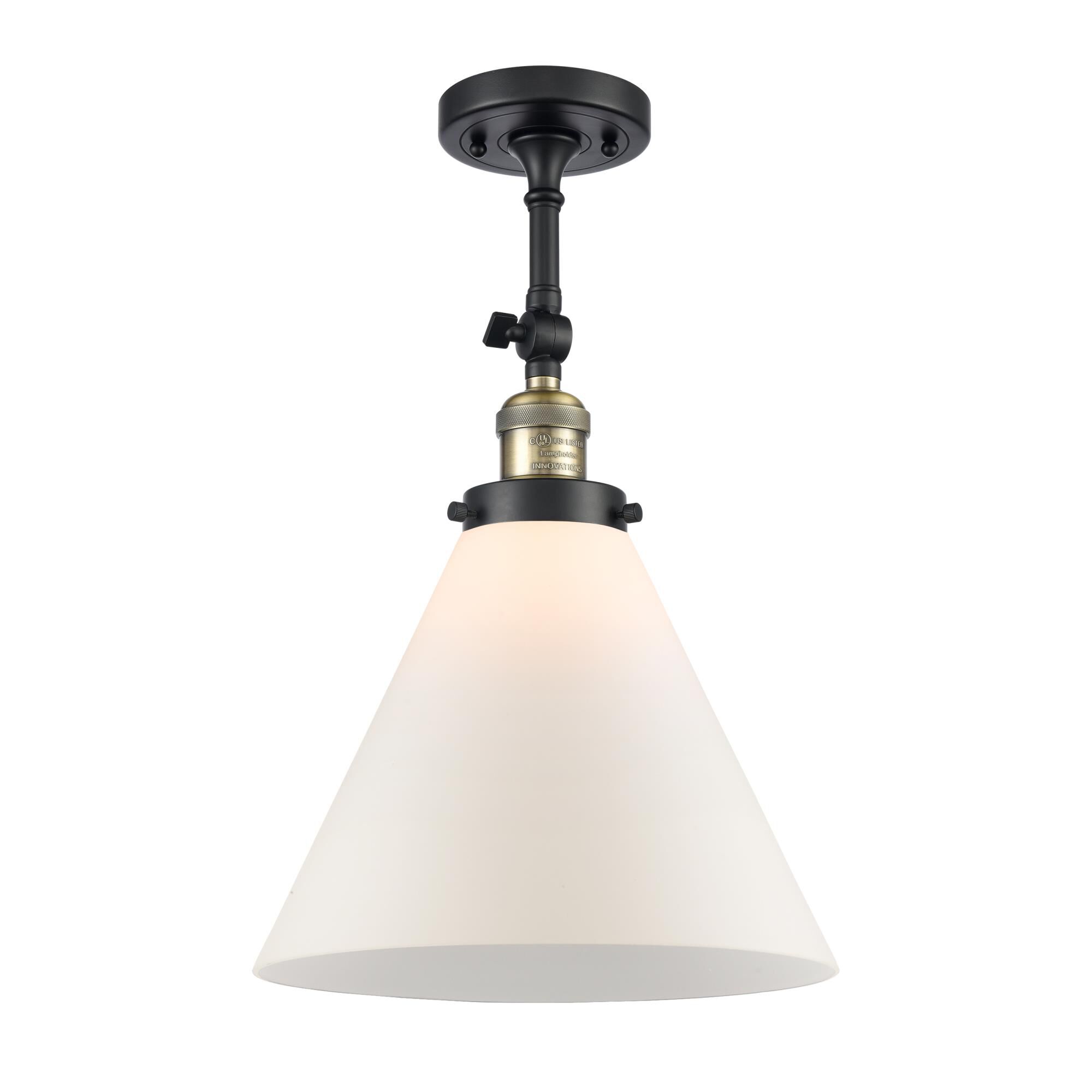 Bruno Marashlian Cone 12 Inch 1 Light Semi Flush Mount,
