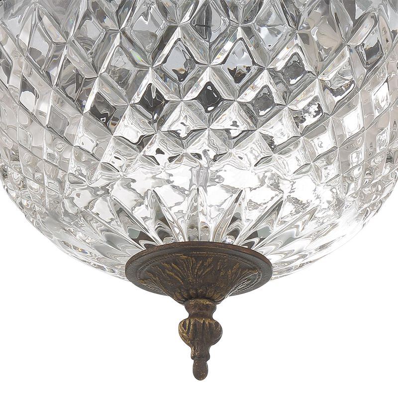 Ceiling 10 Inch 2 Light Semi Flush Mount by Crystorama