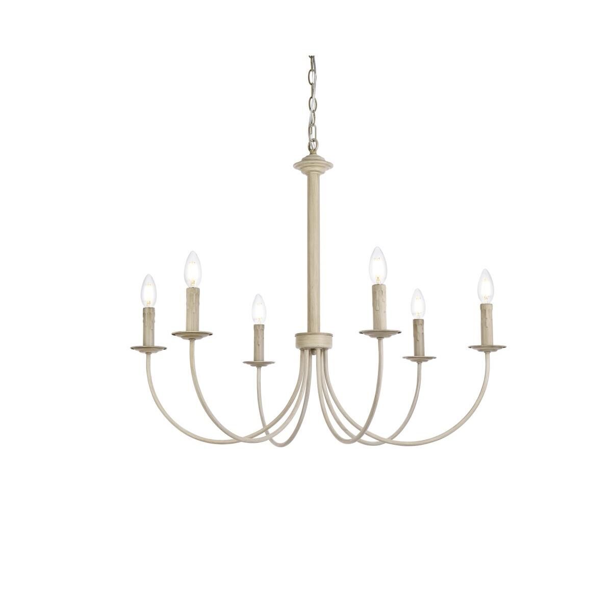 Brielle 32 Inch 6 Light Chandelier by Elegant Lighting