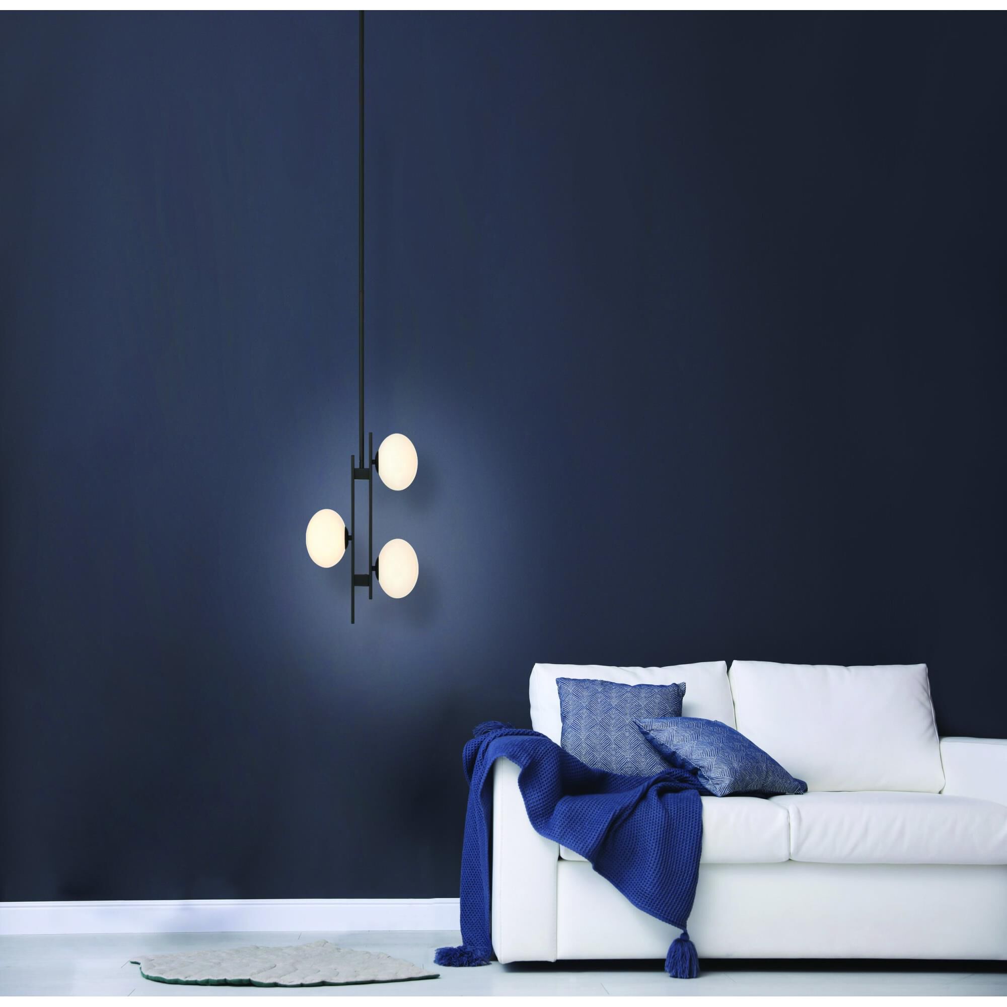 Shown in Matte Black finish and Opal glass