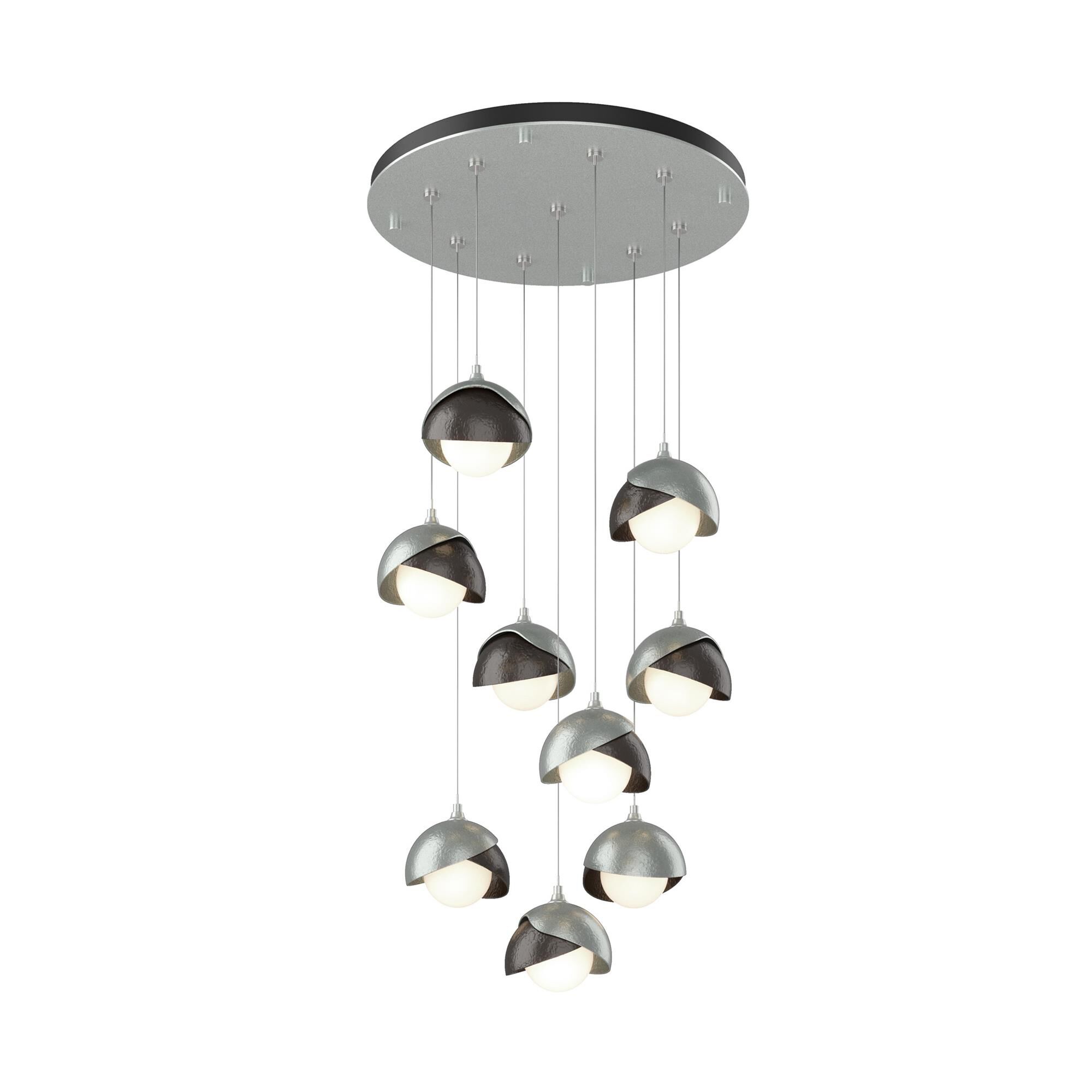 Shown in Vintage Platinum finish and Opal (Gg) glass and Oil Rubbed Bronze (14) accent
