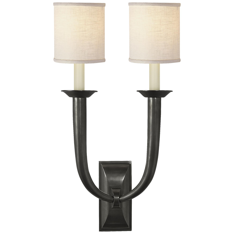 French Deco Horn 22 Inch Wall Sconce by Visual Comfort Signature Collection