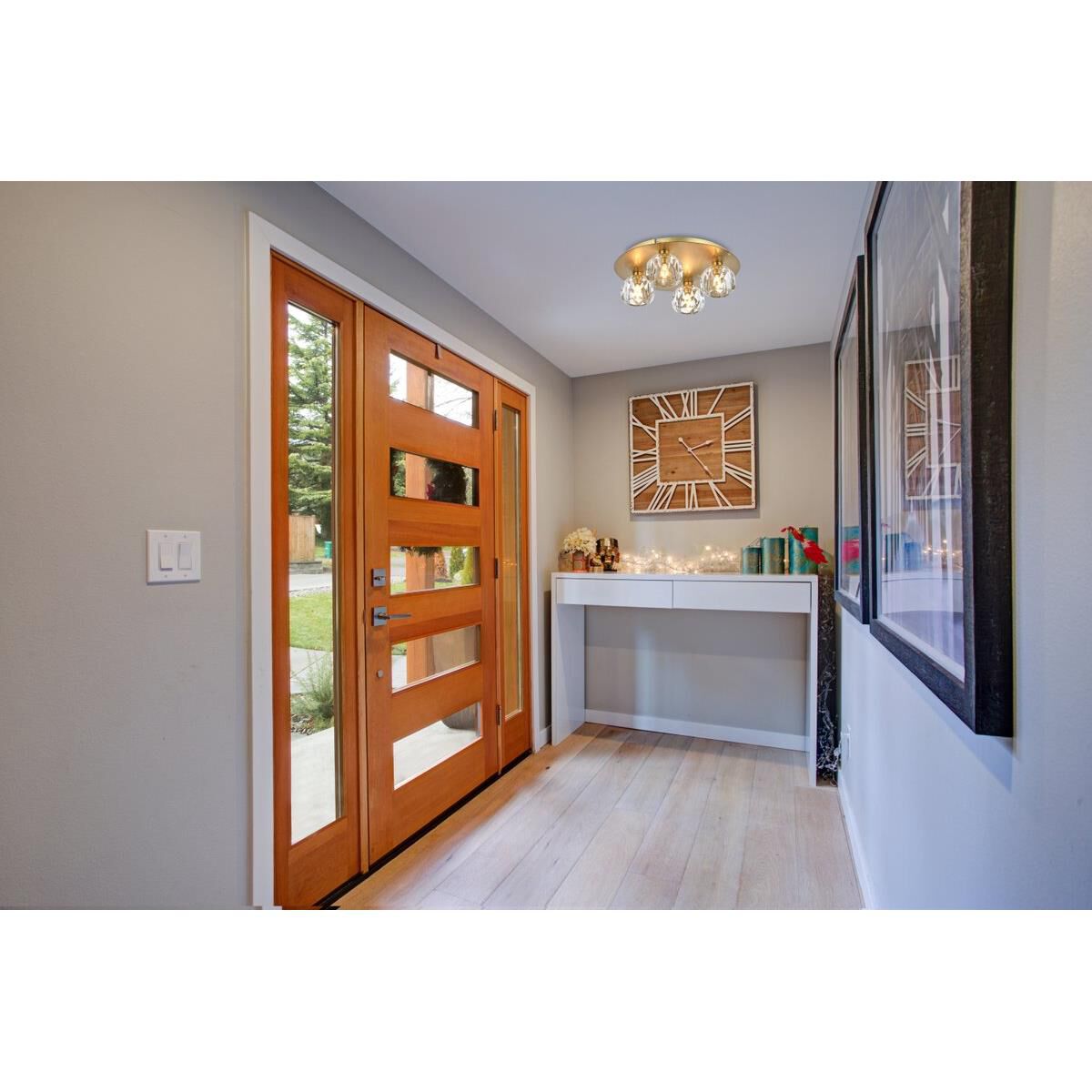 Graham 14 Inch 4 Light LED Flush Mount by Elegant Lighting