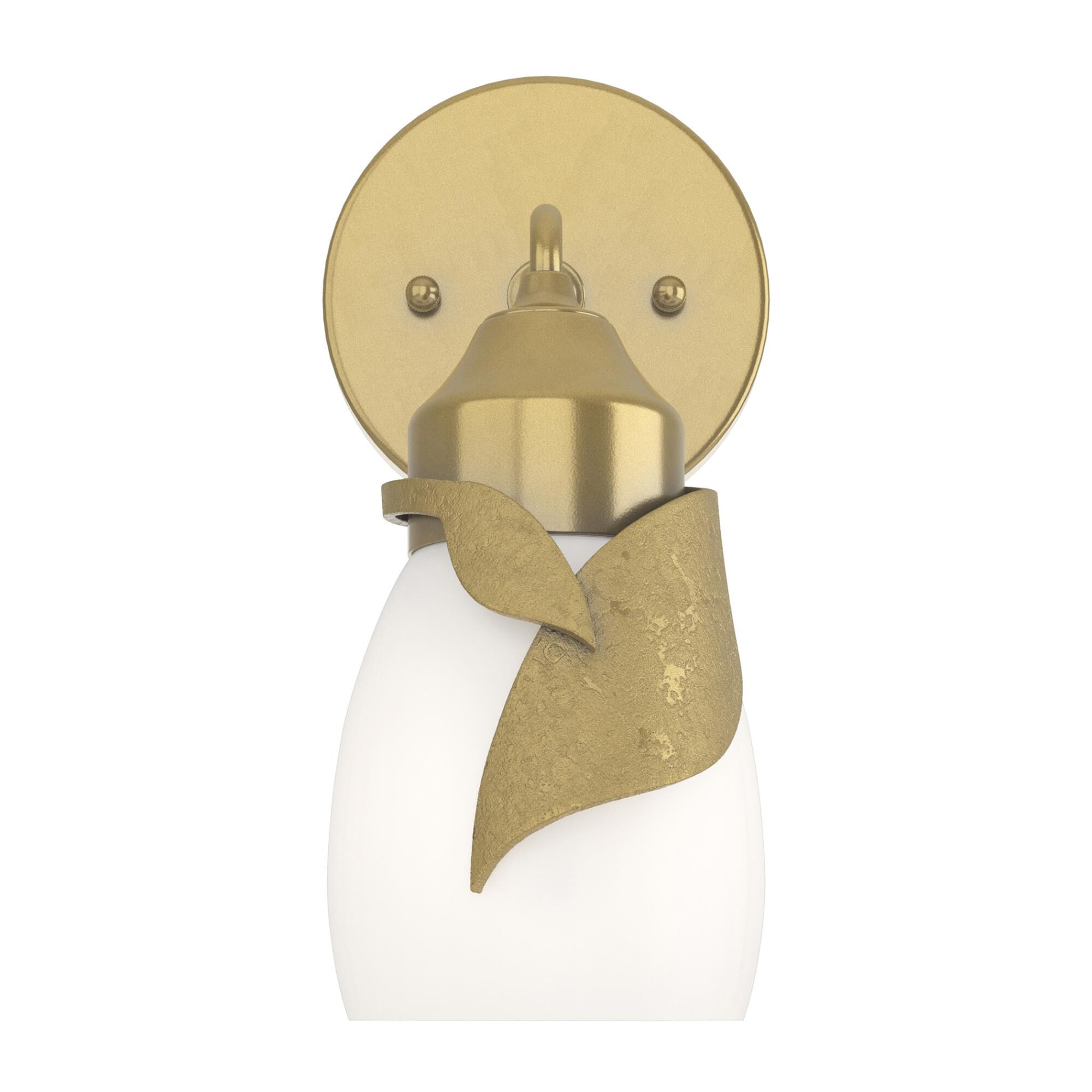 Shown in Modern Brass finish and Opal glass