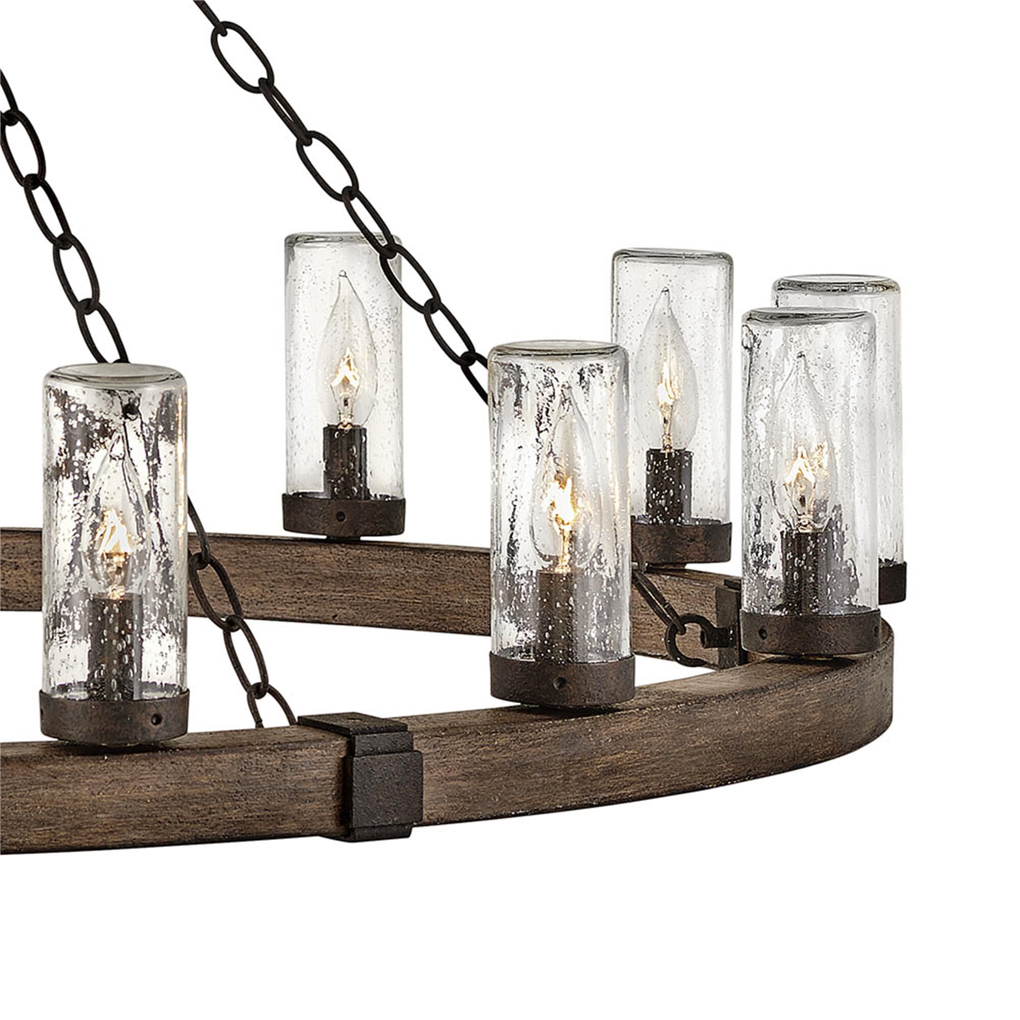 Shown in Sequoia finish and Clear Seedy glass and Iron Rust accent