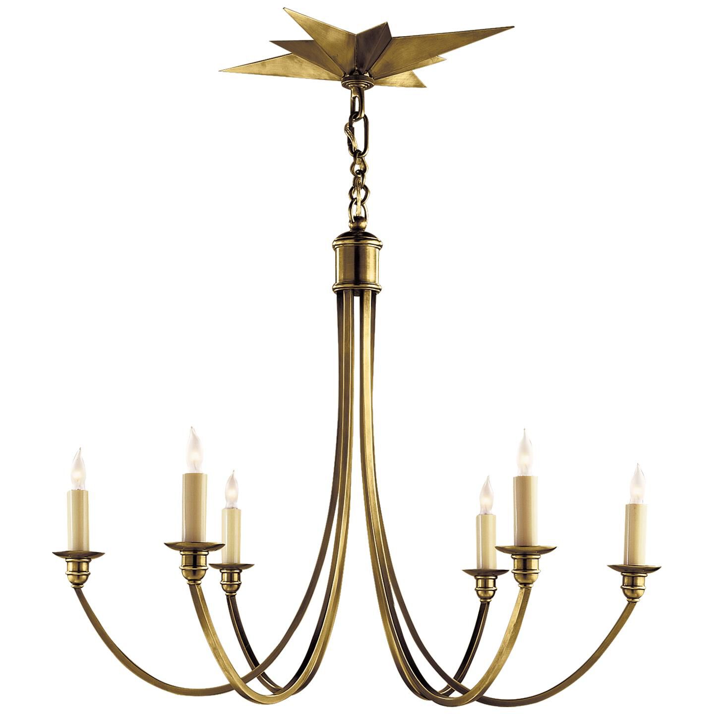 Eric Cohler Venetian 27 Inch 6 Light Chandelier by Visual Comfort Signature Collection