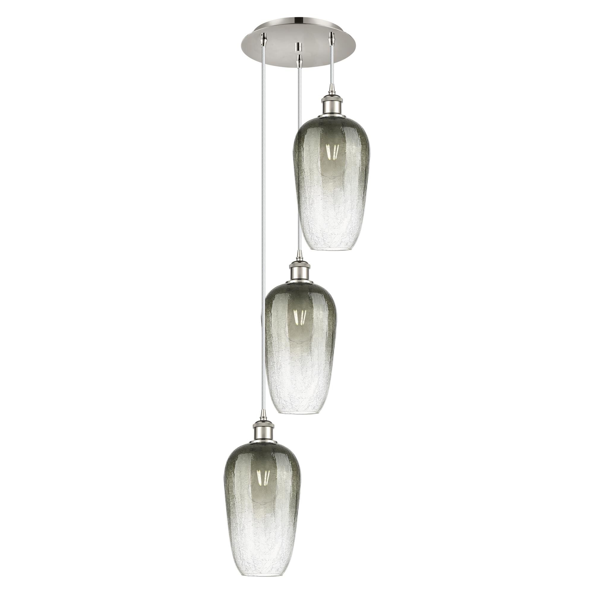 Shown in Polished Nickel finish and Slate glass