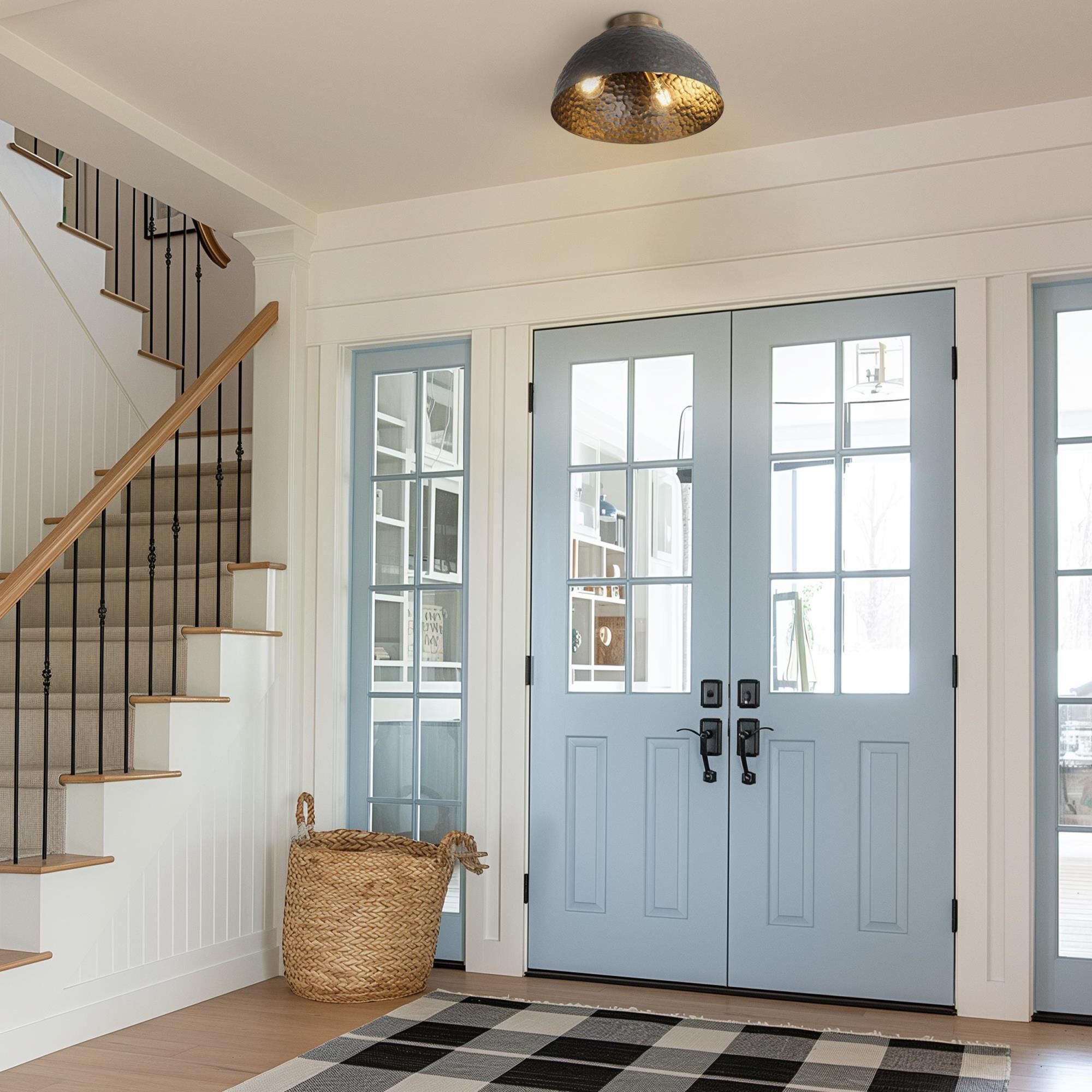 Shown in Modern Brass finish and Russet Clay shade