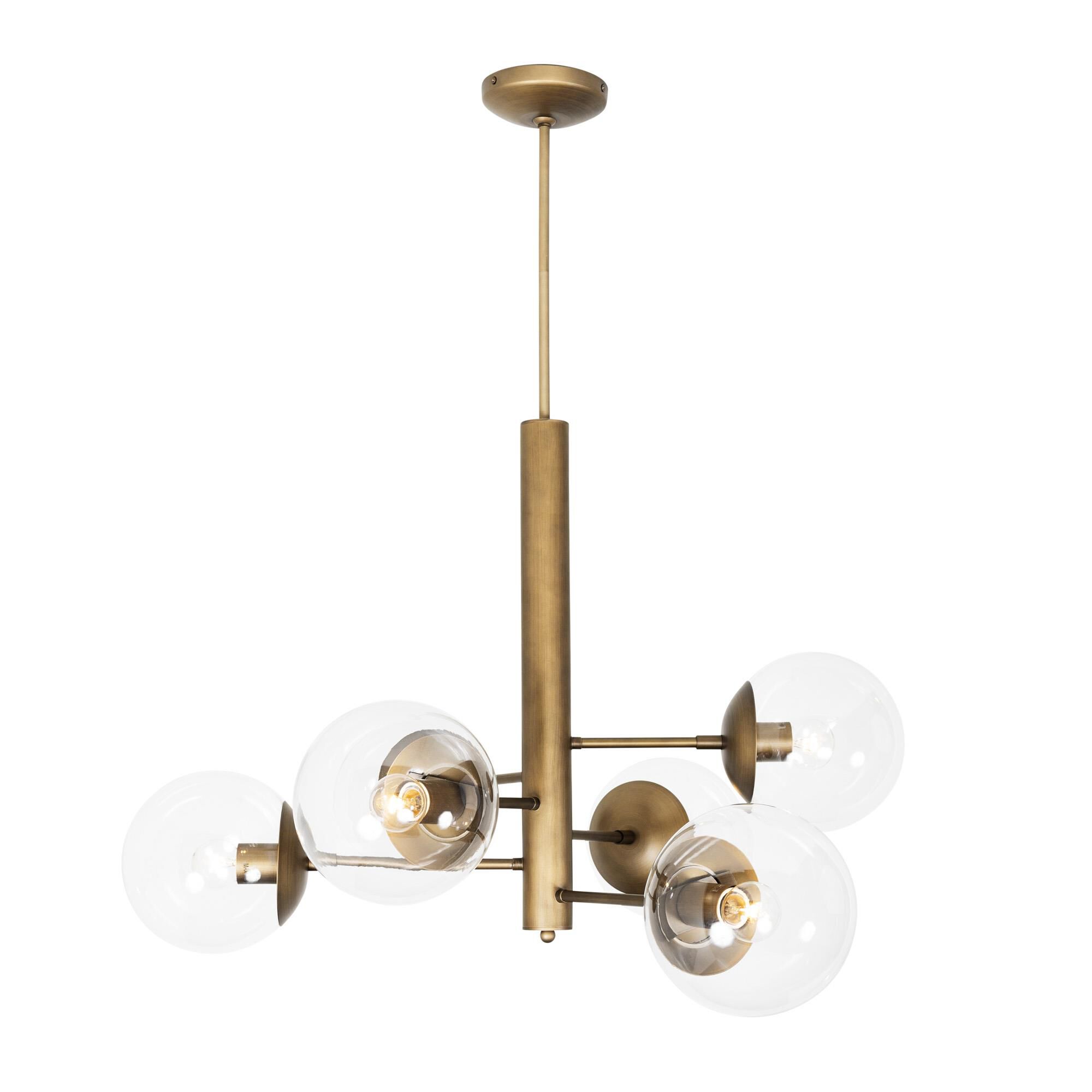 Mid-Century 32 Inch 6 Light Chandelier by Varaluz