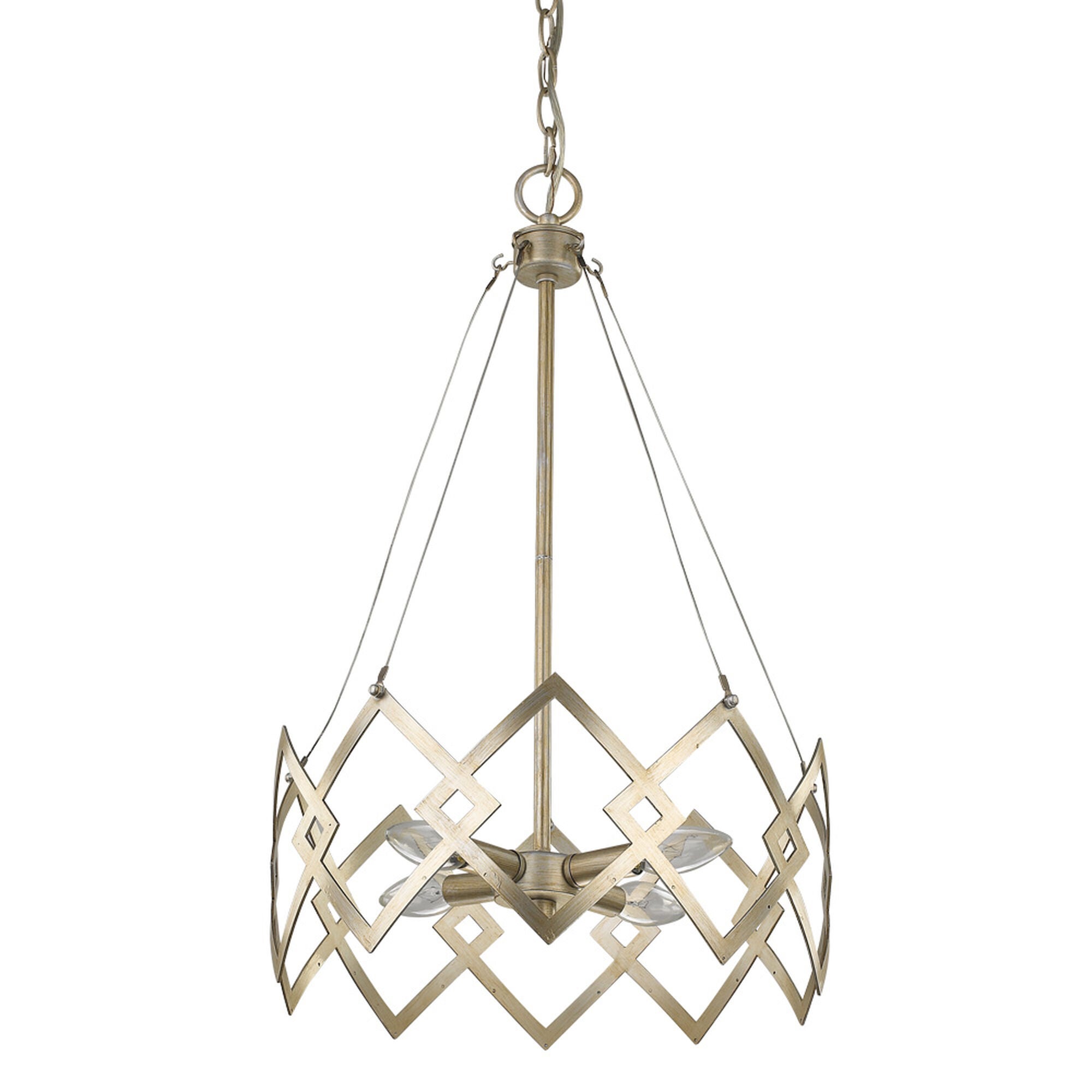 Shown in Washed Gold finish and -- glass and -- shade