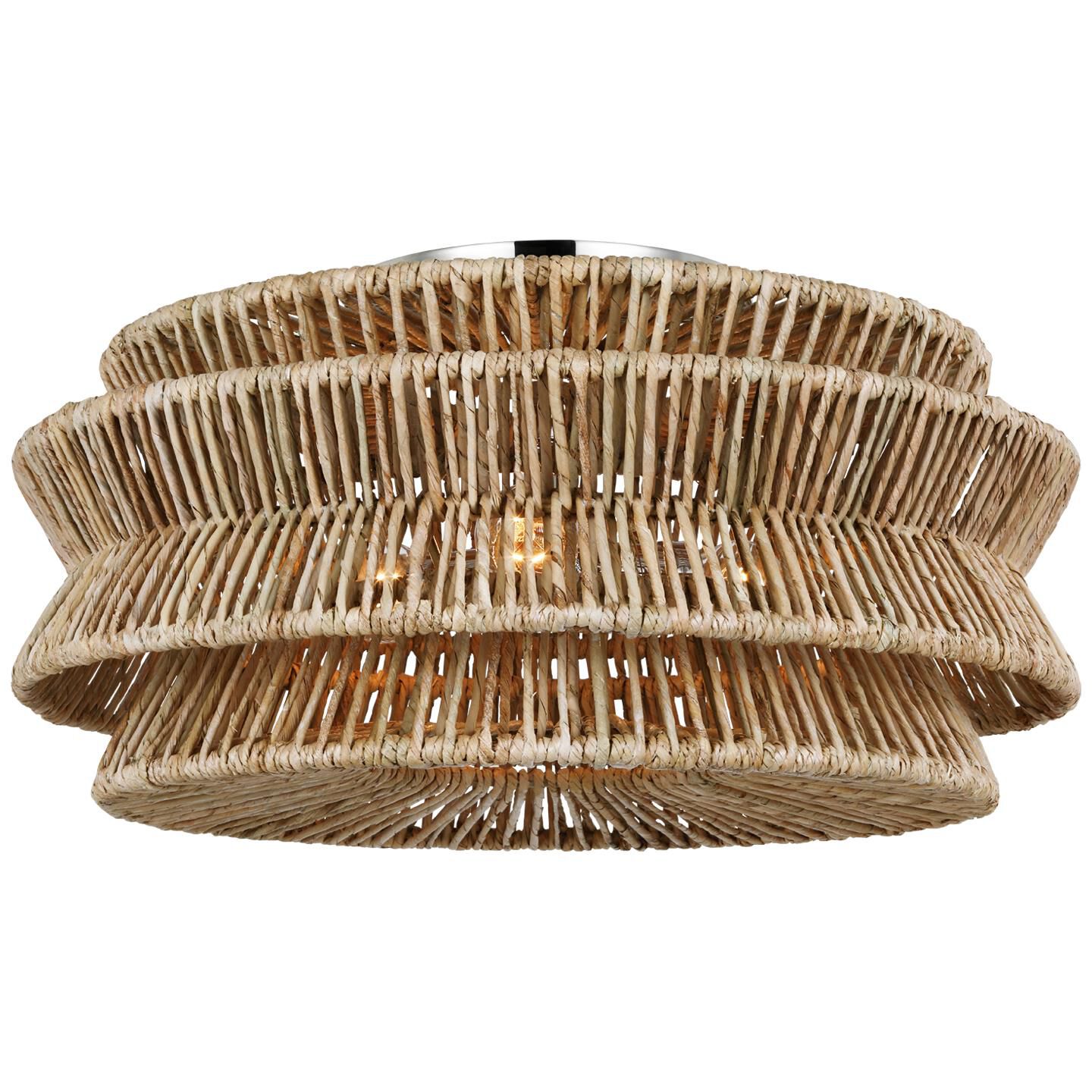 Shown in Polished Nickel and Natural Abaca finish