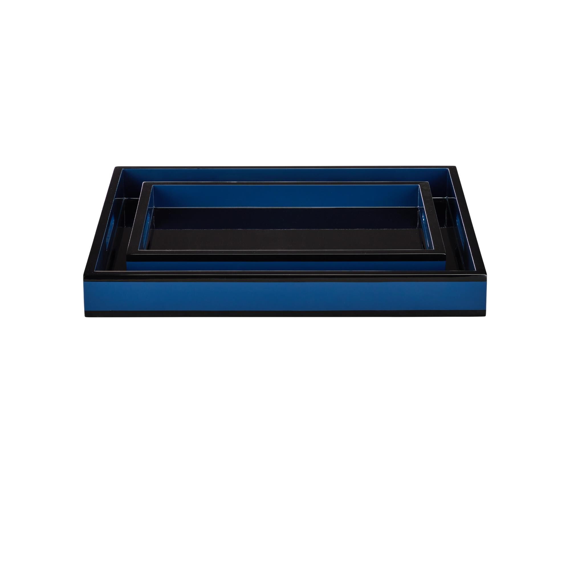 Navy Lacquer Tray by Currey and Company