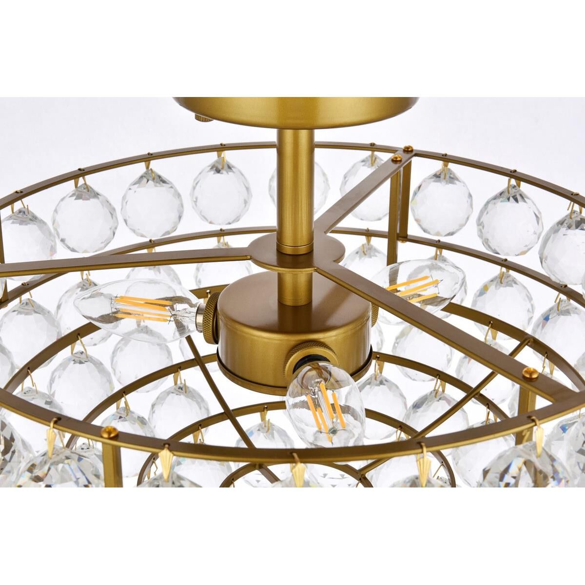 Savannah 16 Inch 3 Light Flush Mount by Elegant Lighting