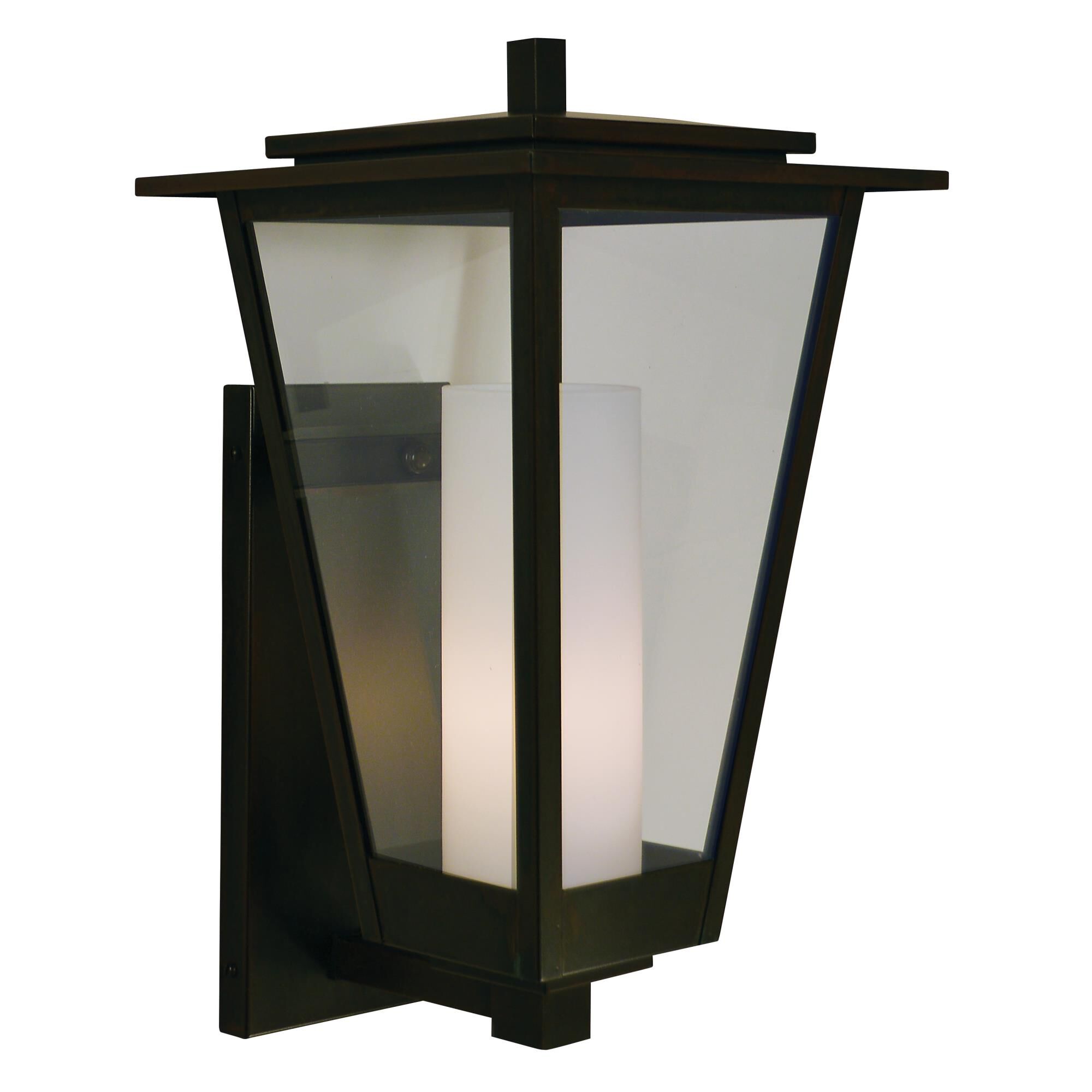 Shown in Bronze finish and Clear with White Inner Cylinder glass