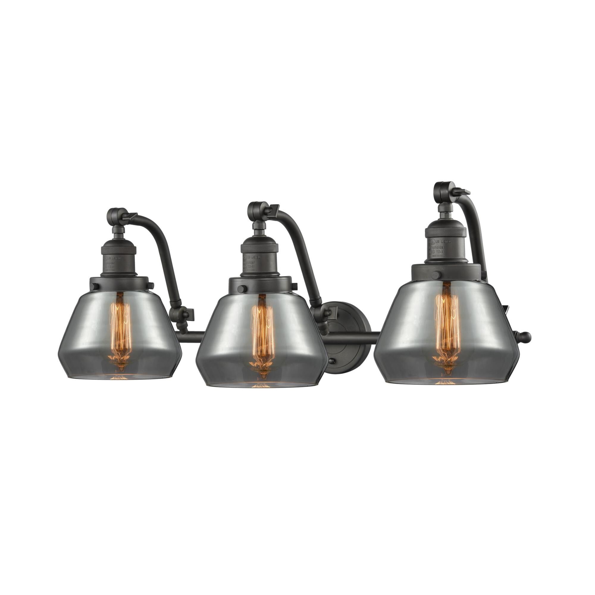 Shown in Oil Rubbed Bronze finish and Plated Smoked glass